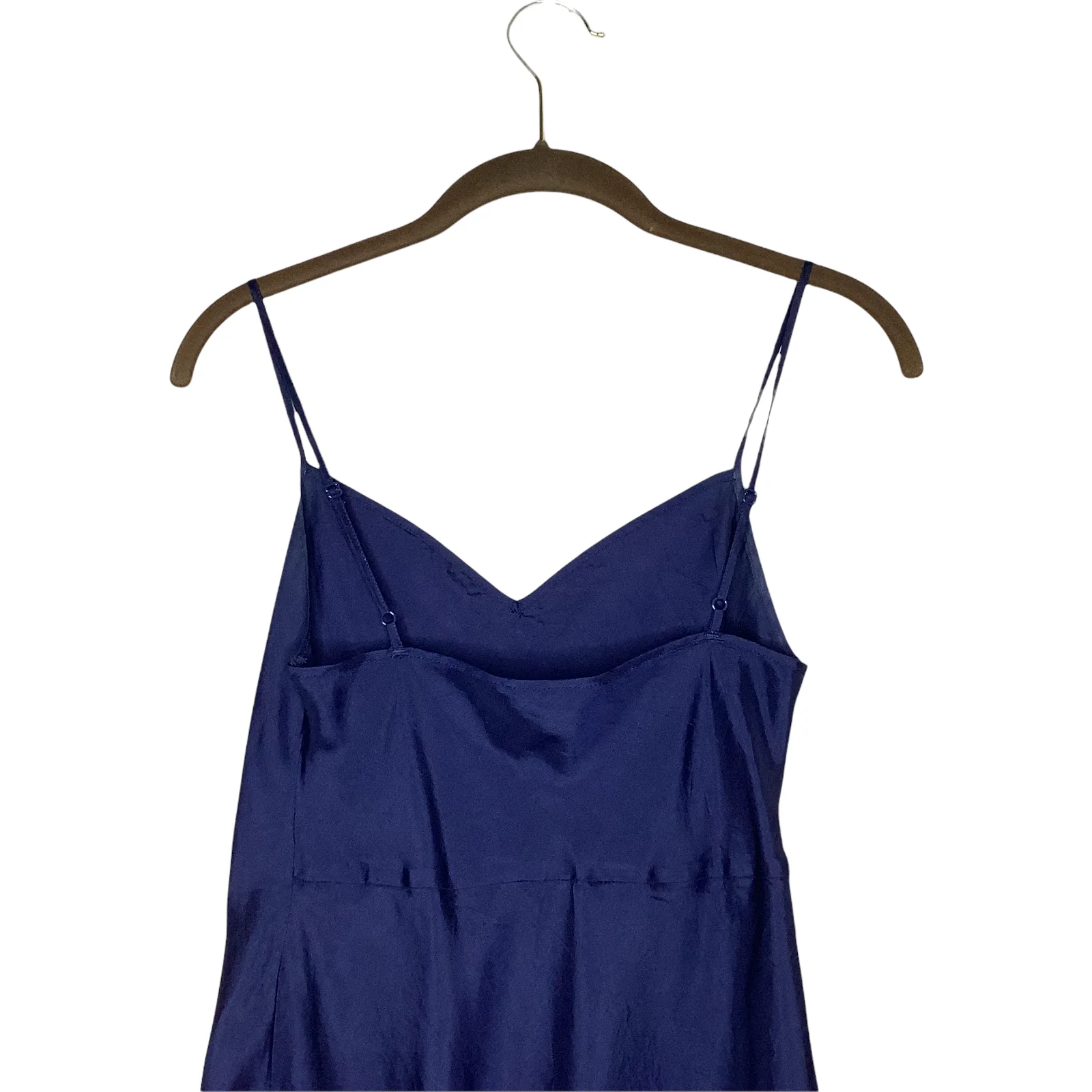 Vintage Slip Dress 4 Navy 90s 00s Navy Grunge Goth Satin V-Neck by Betsey Johnson - Image 6