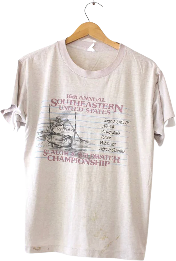 Vintage Southeastern United States Slalom and Wildwater Championship Nantahala River T-Shirt Large