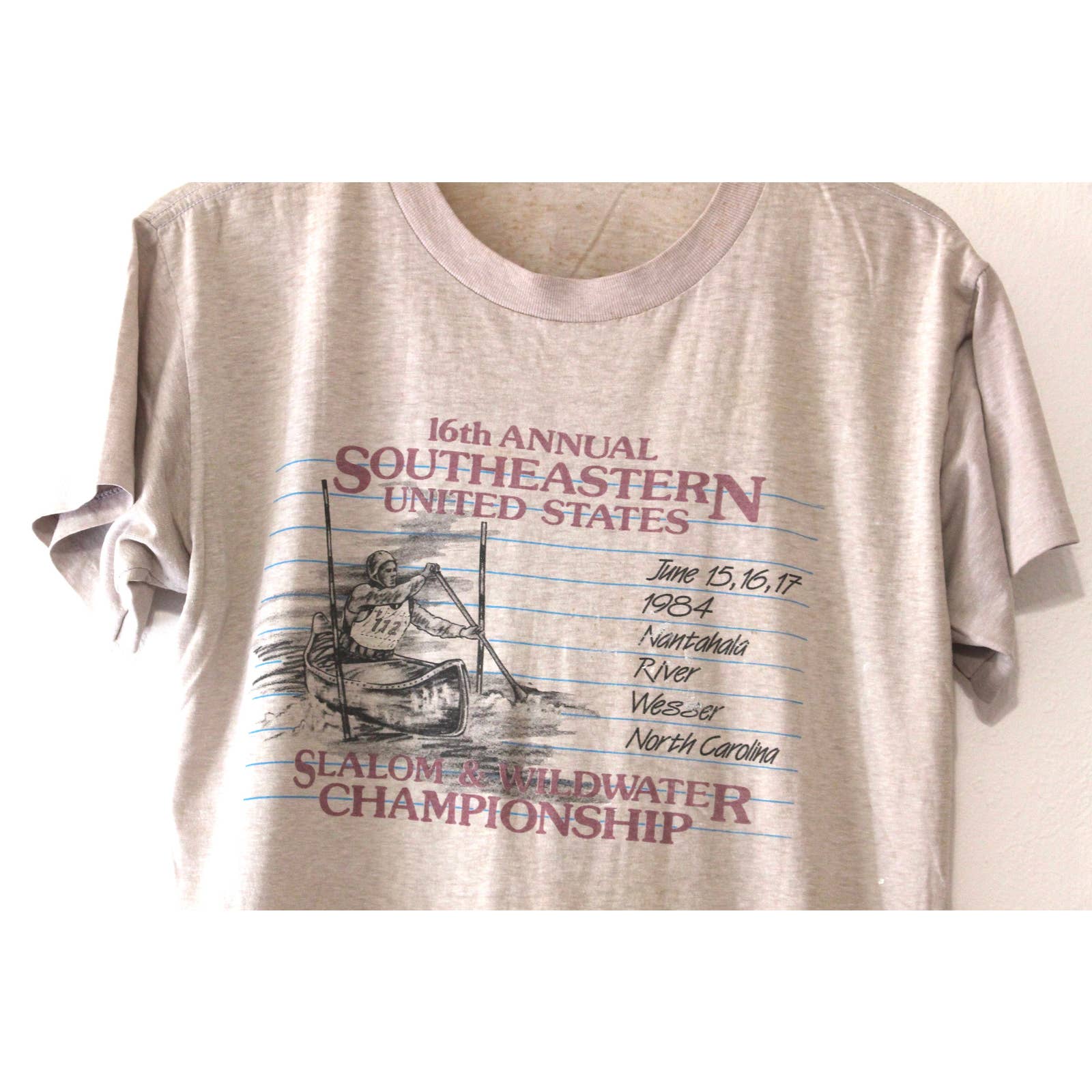 Vintage Southeastern United States Slalom and Wildwater Championship Nantahala River T-Shirt Large - Image 3