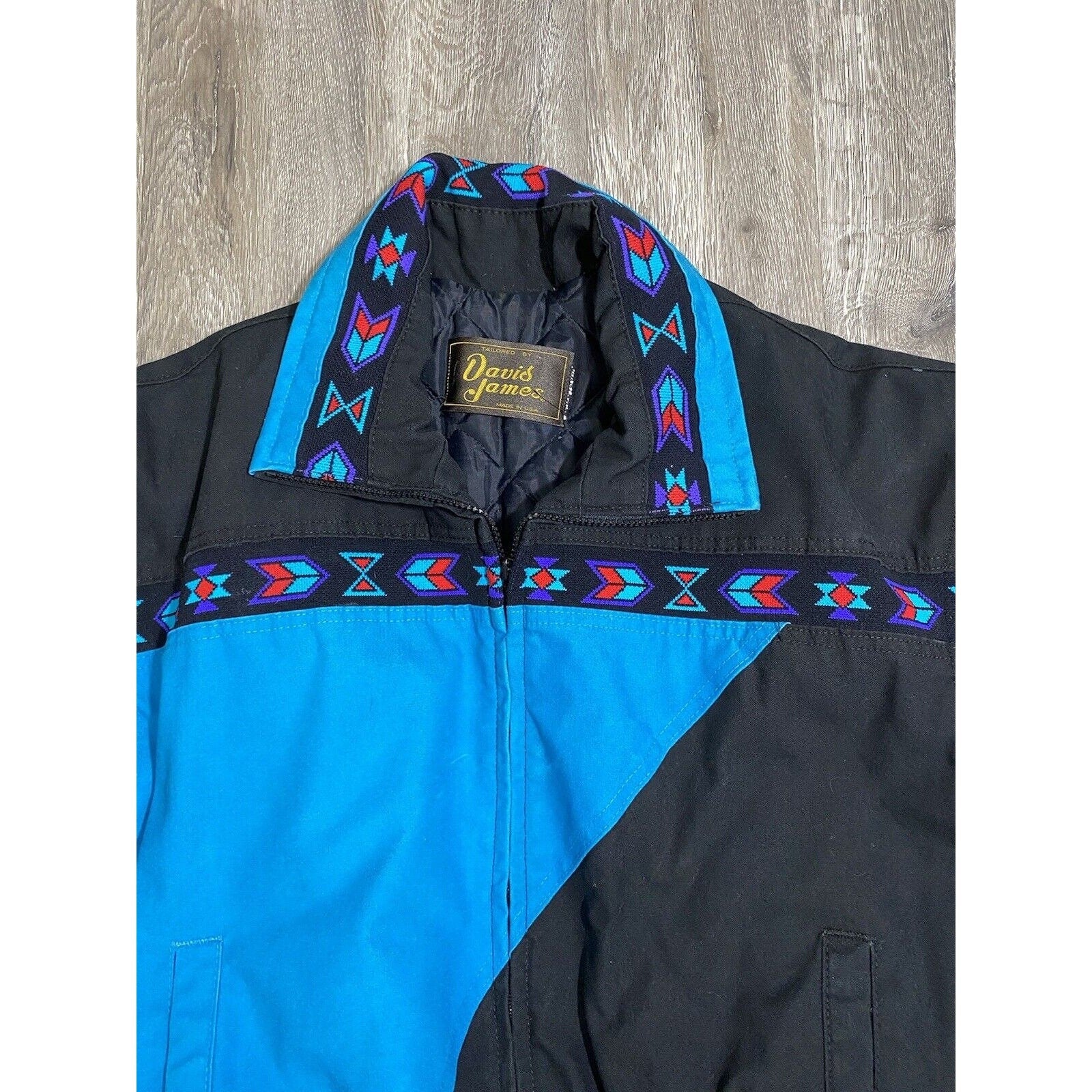 Vintage Southwest Coat Jacket 90s David James Lined M Canvas Ranch Western by  David James - Image 3