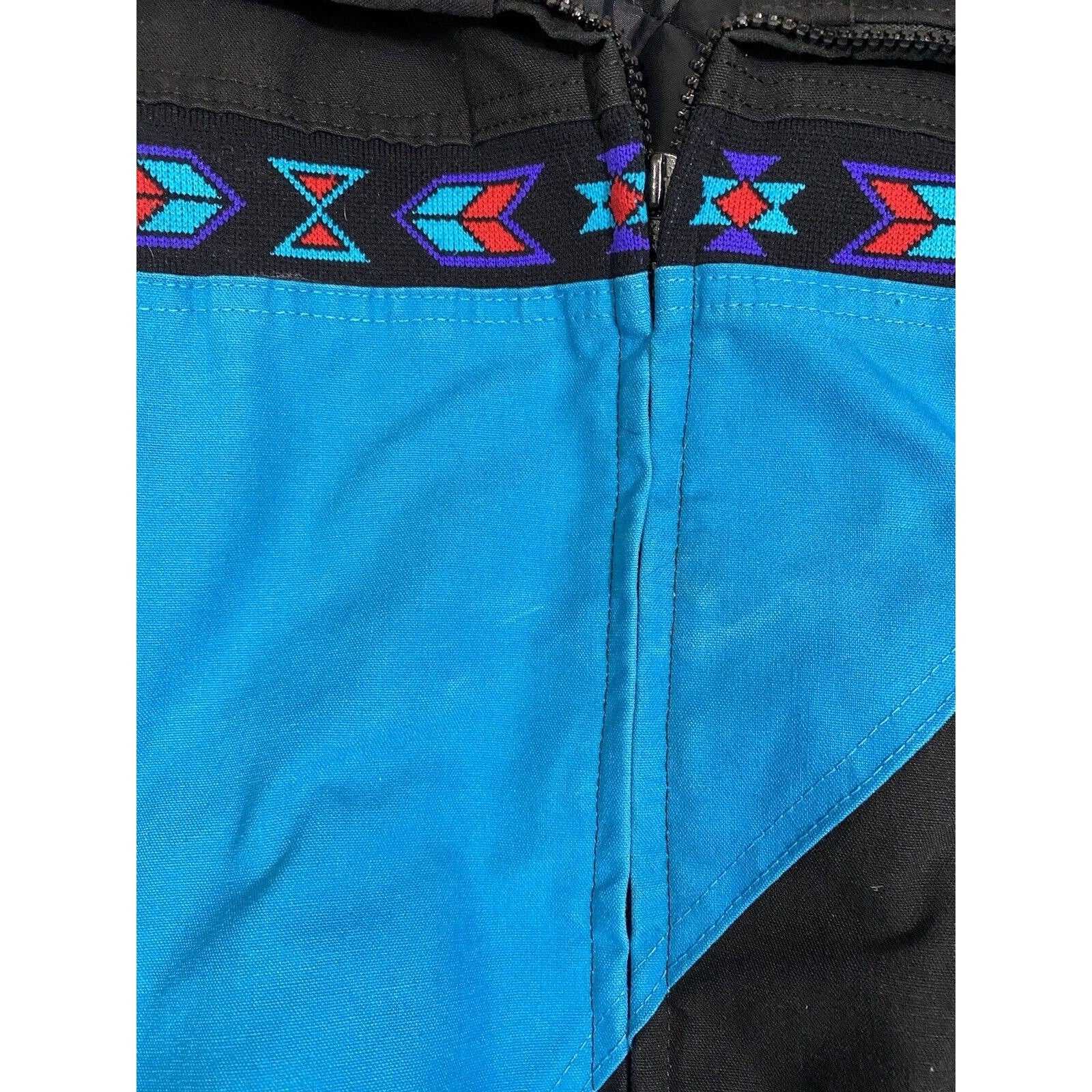 Vintage Southwest Coat Jacket 90s David James Lined M Canvas Ranch Western by  David James - Image 4