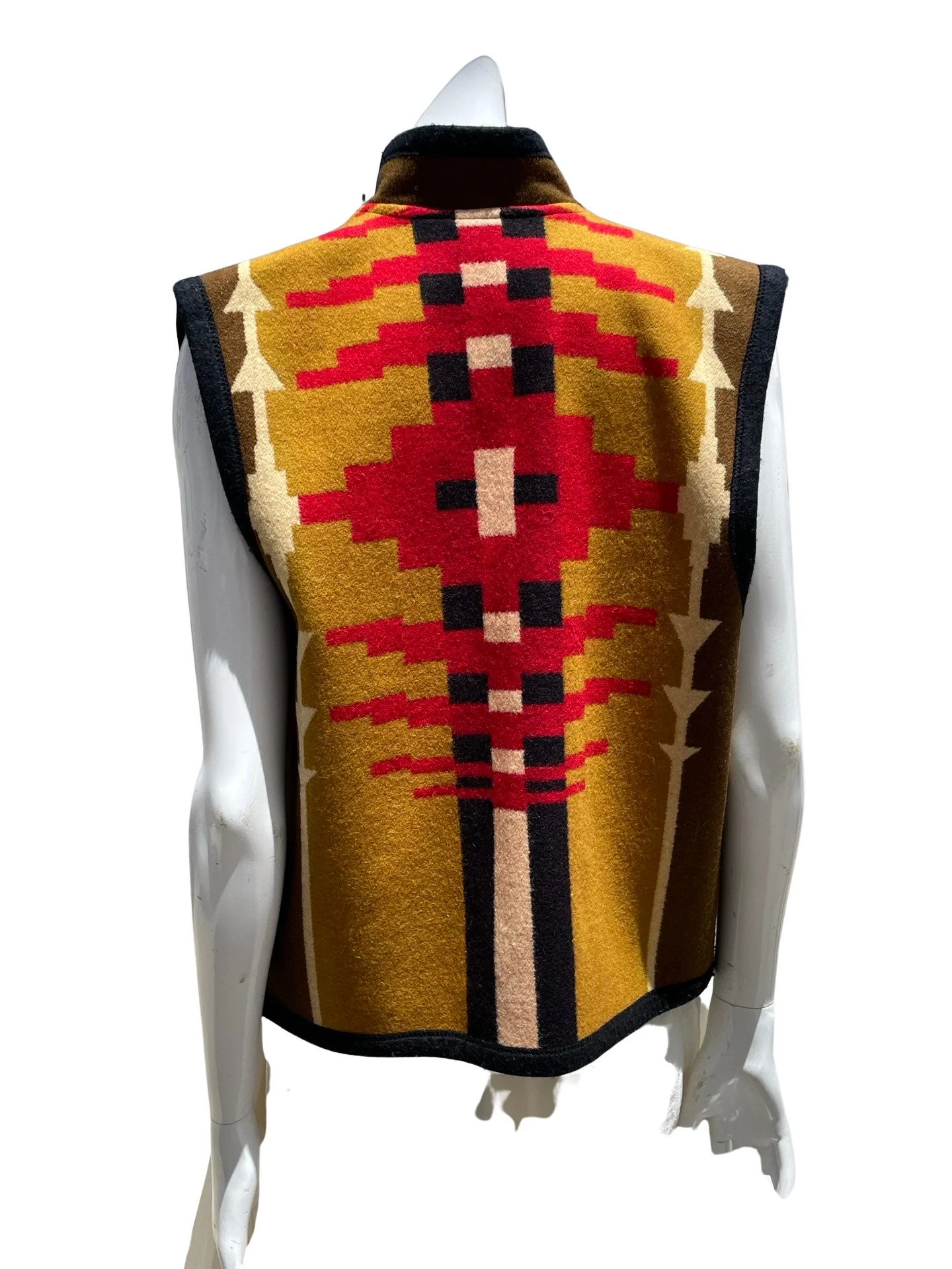 Vintage Southwest Navajo Western Vest Women's Size M Woo Reversible - Image 4