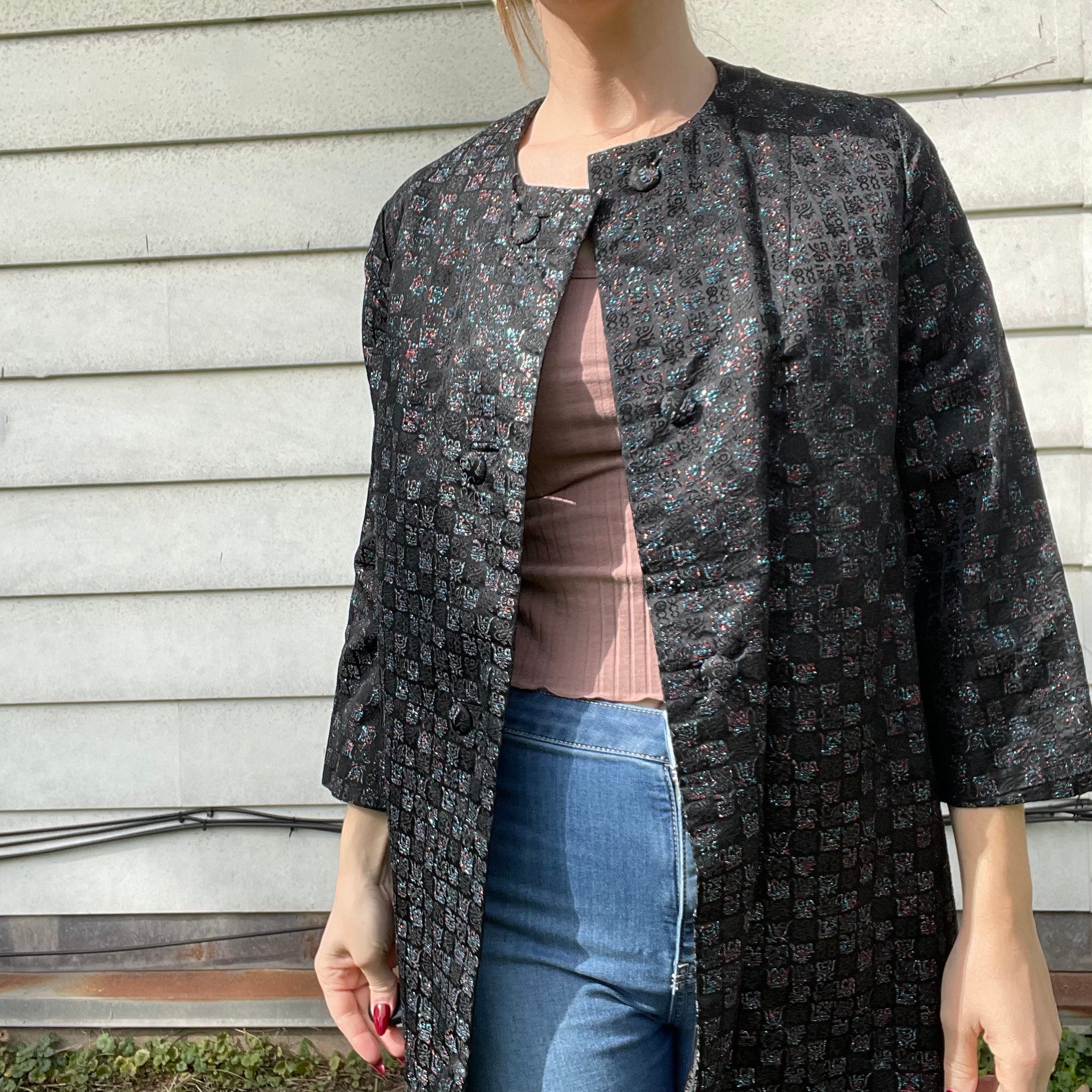 Vintage Sparkling Button Down Jacket - Image 3