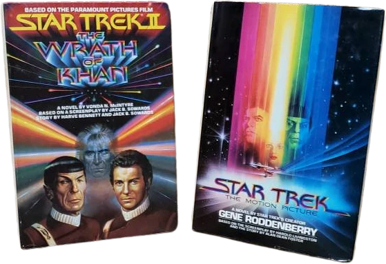 Vintage Star Trek Books Set of 2: 1979 Star Trek The Motion Picture 1982 Star Trek Ll The Wrath of Khan by Gene Roddenberry