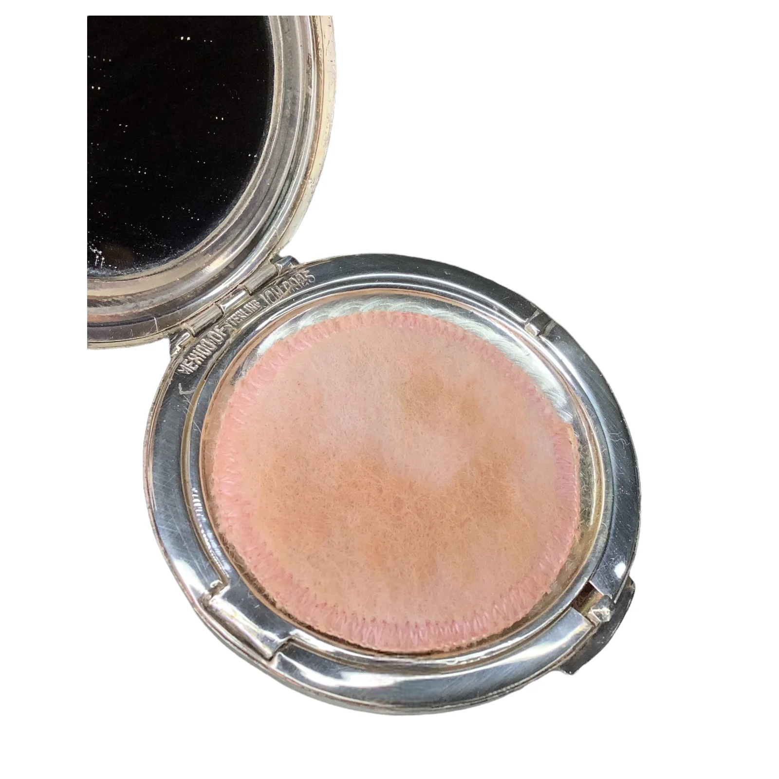 Vintage Sterling Silver Compact Blush Mexico Stamp 925 10mm Engraved Susan 2. 5" - Image 8