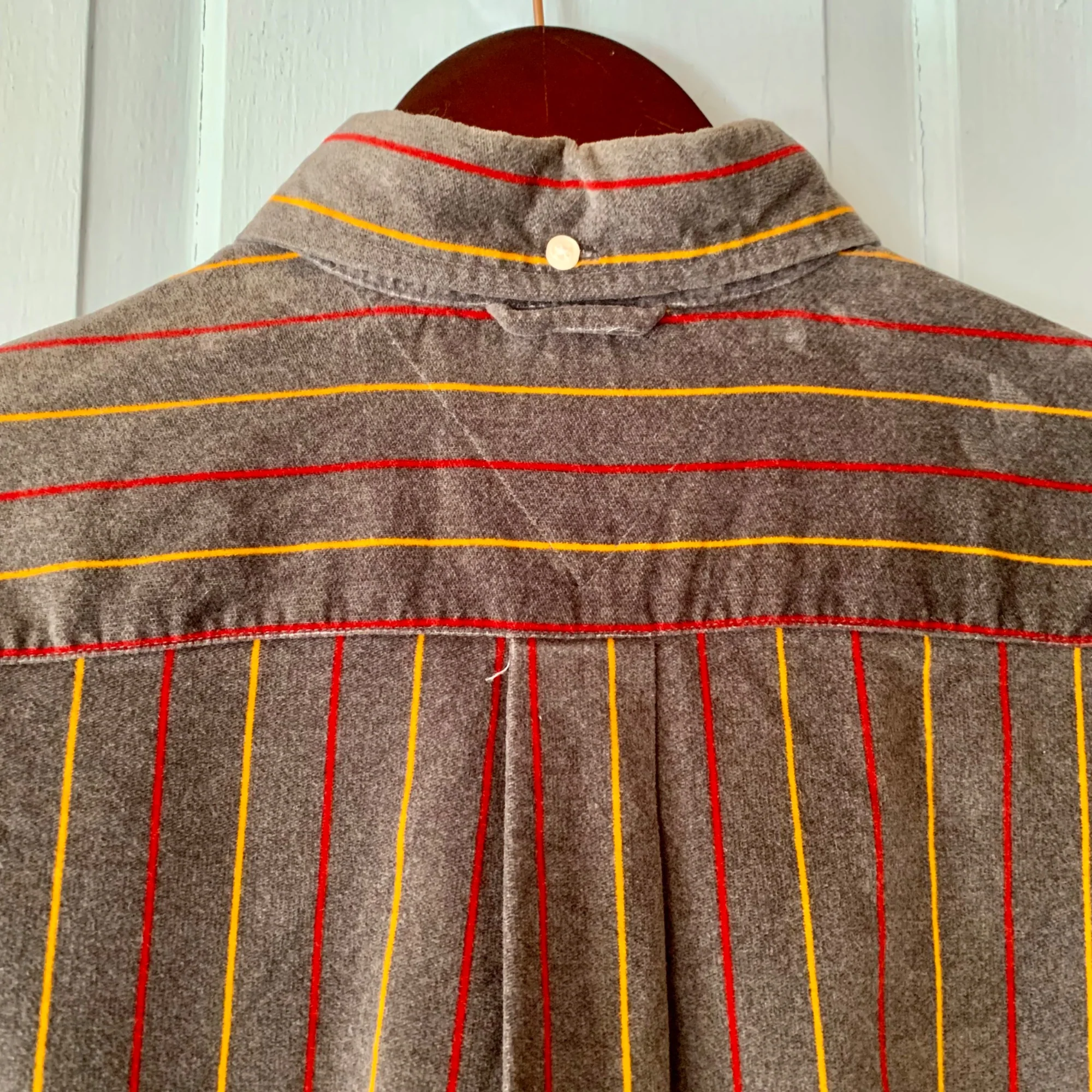 Vintage Striped Velvet Button Down Lined Crested Shacket by Tommy Hilfiger - Image 8