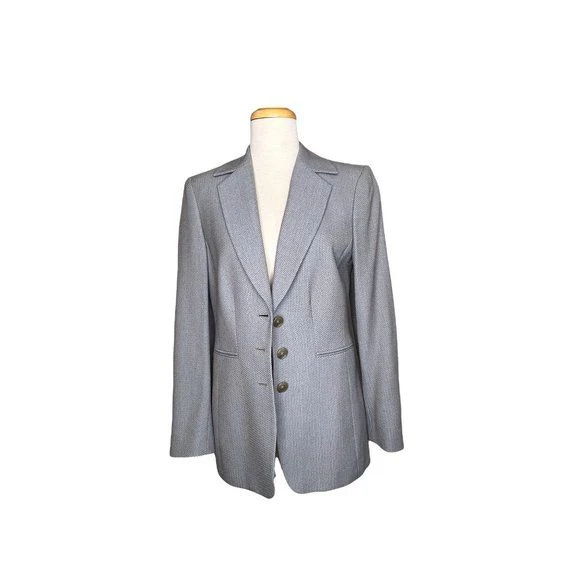 Vintage Studio 121 Tweed Womens Blazer Gray Wool Blend Lightweight Sz4 by Nordstrom - Image 3