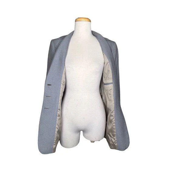 Vintage Studio 121 Tweed Womens Blazer Gray Wool Blend Lightweight Sz4 by Nordstrom - Image 6