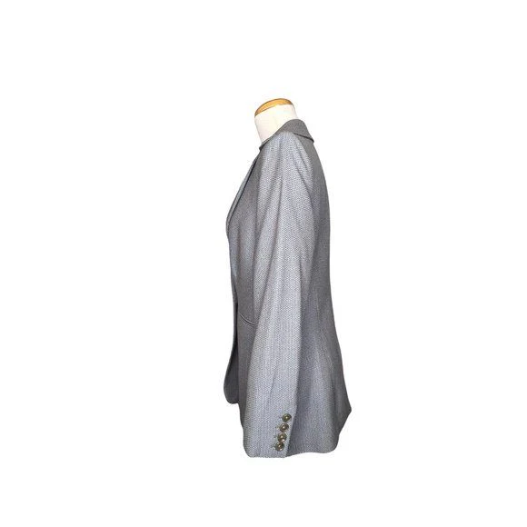 Vintage Studio 121 Tweed Womens Blazer Gray Wool Blend Lightweight Sz4 by Nordstrom - Image 8