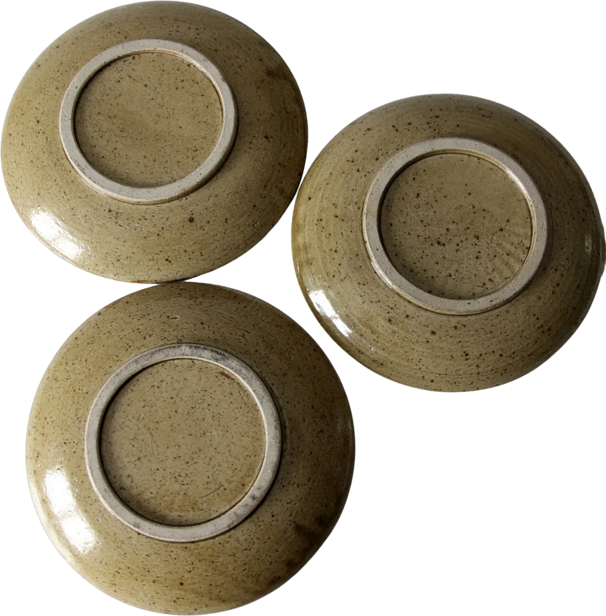 Vintage Studio Pottery Plstes Set Of 3 - Image 2
