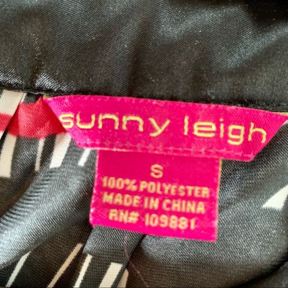Vintage Sunny Leigh Silky Print Bow Blouse - Image 7