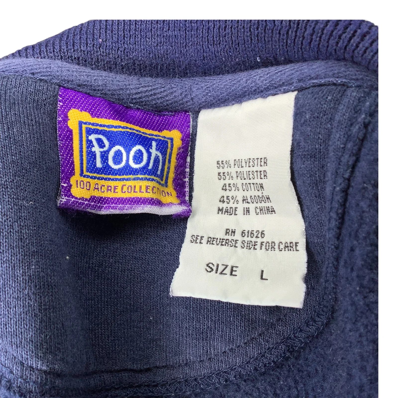 Vintage Sweatshirt Tigger Embroidered 90s 00s Pooh 100 Acre Collection Lg by Pooh - Image 6