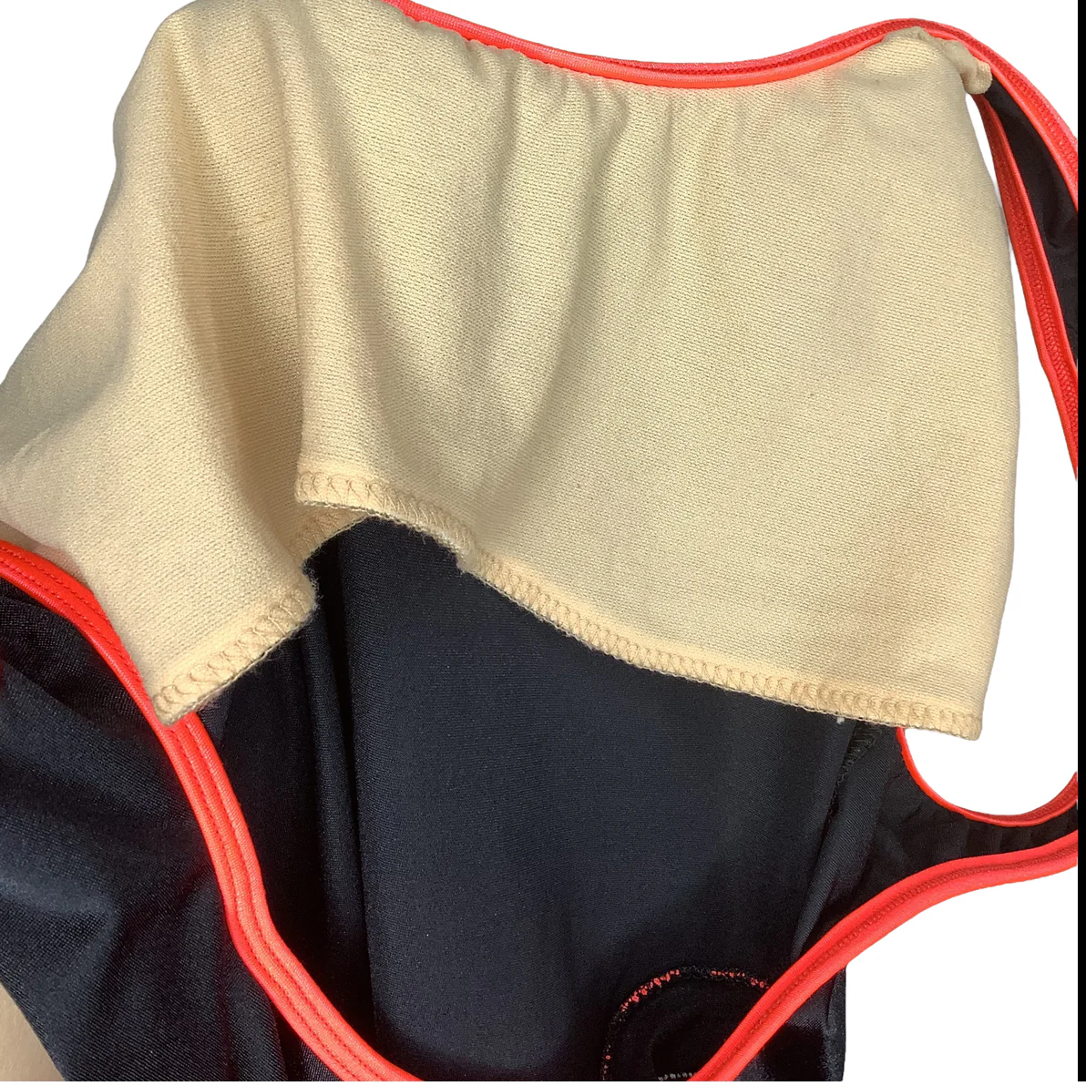 Vintage Swimsuit Op One Piece Xxs/xs Ruffle Mesh Trim Logo 90s Usa by Ocean Pacific - Image 9