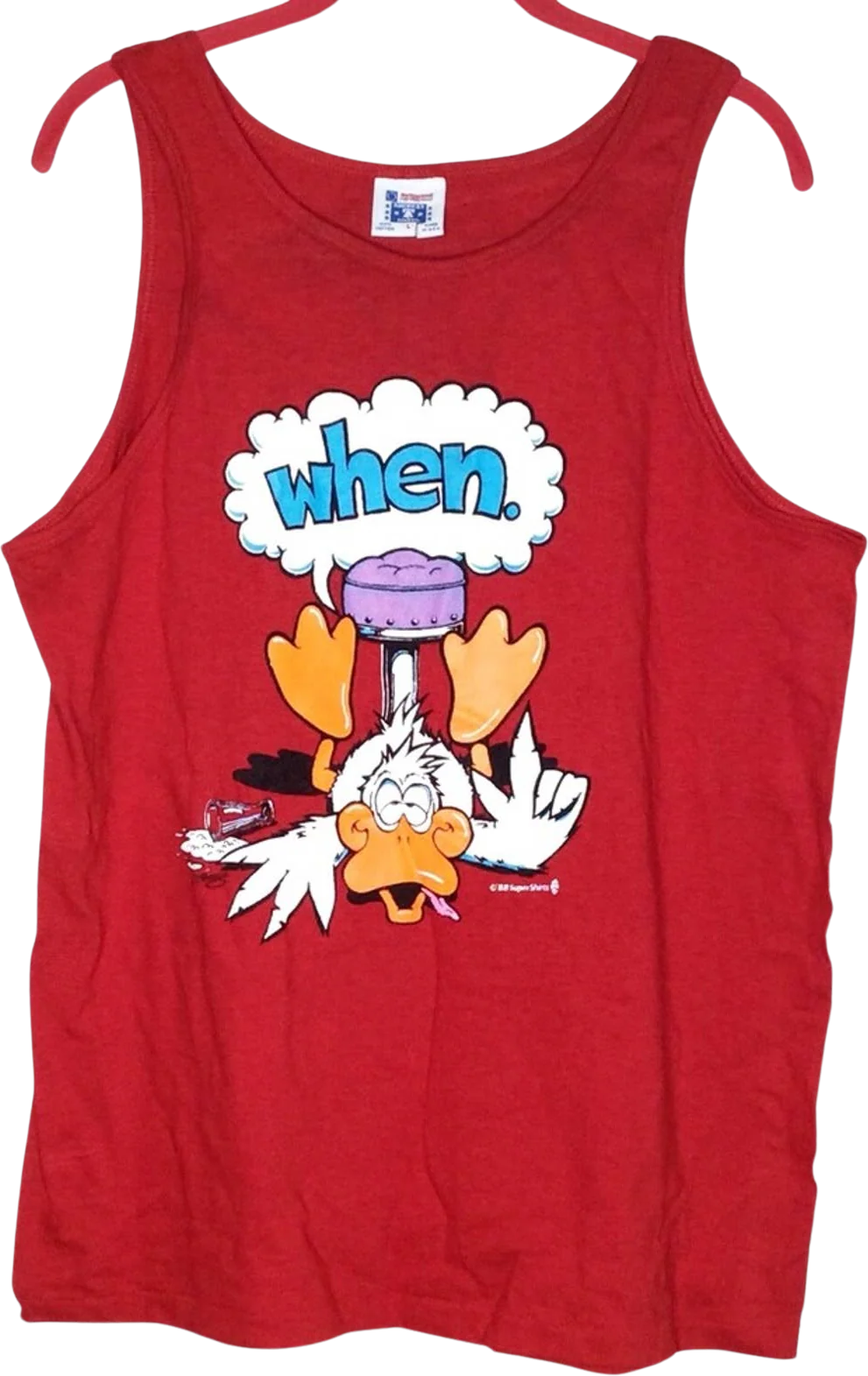 Vintage Tank 80s J Bates Super Shirts Drunk Duck Beer Bar When Graphic Tee Usa
