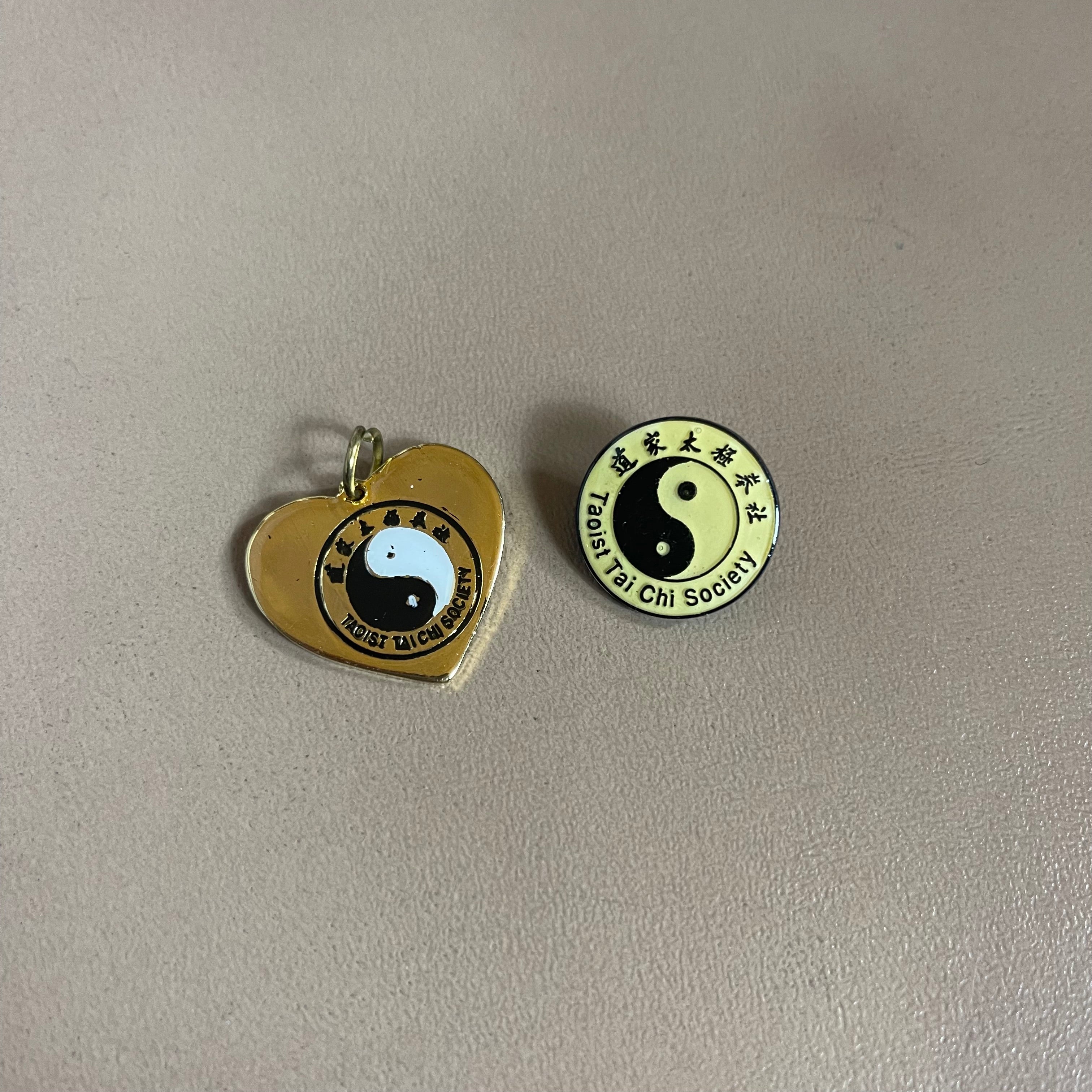 Vintage Taoist Tai Chi Society Pendant And Pin - Image 3