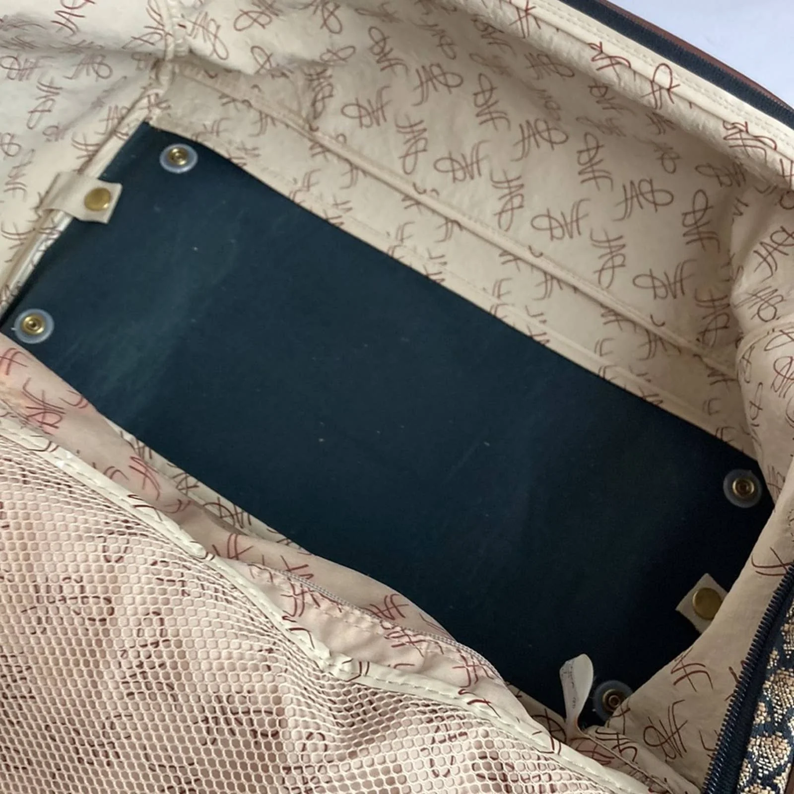 Vintage Tapestry Carpet Travel Bag Carry On by Diane Von Furstenberg - Image 13