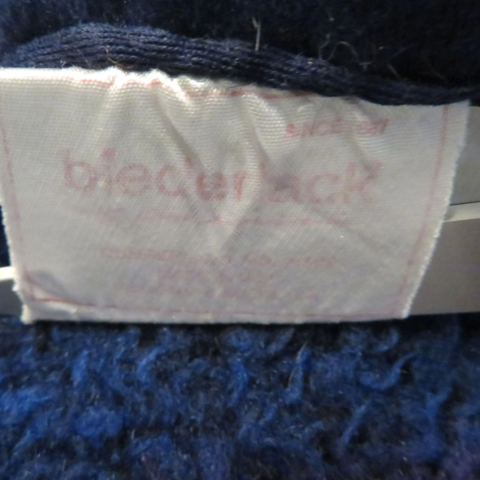 Vintage Throw Blanket Blue Purple Check Reversible Made In Usa by Biederlack - Image 9