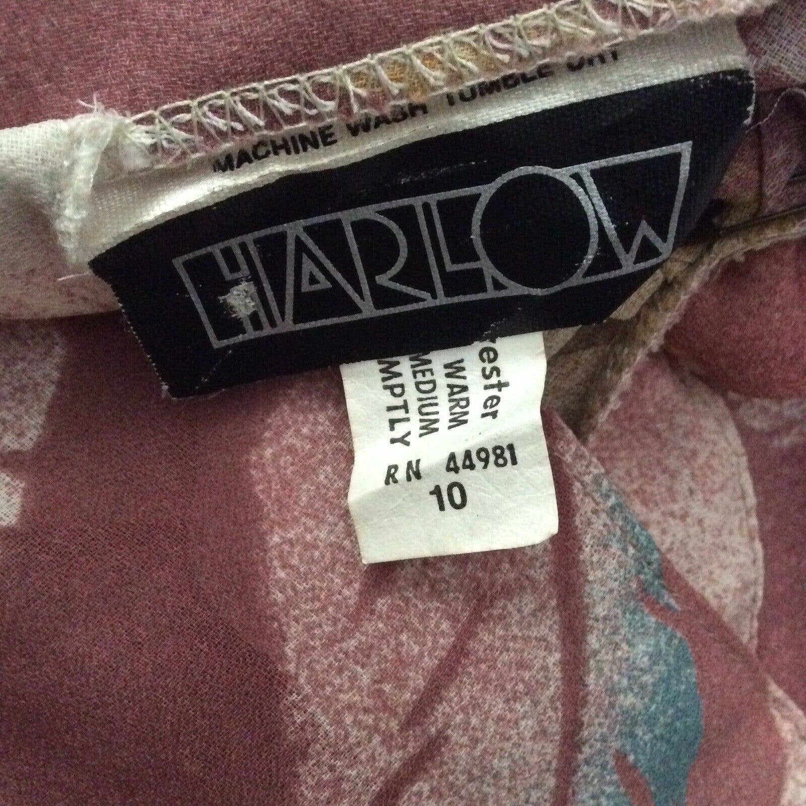 Vintage Top 70s 80s Lightweight Feather Print Embellished Collar Flare Cuff Nos by Harlow - Image 6