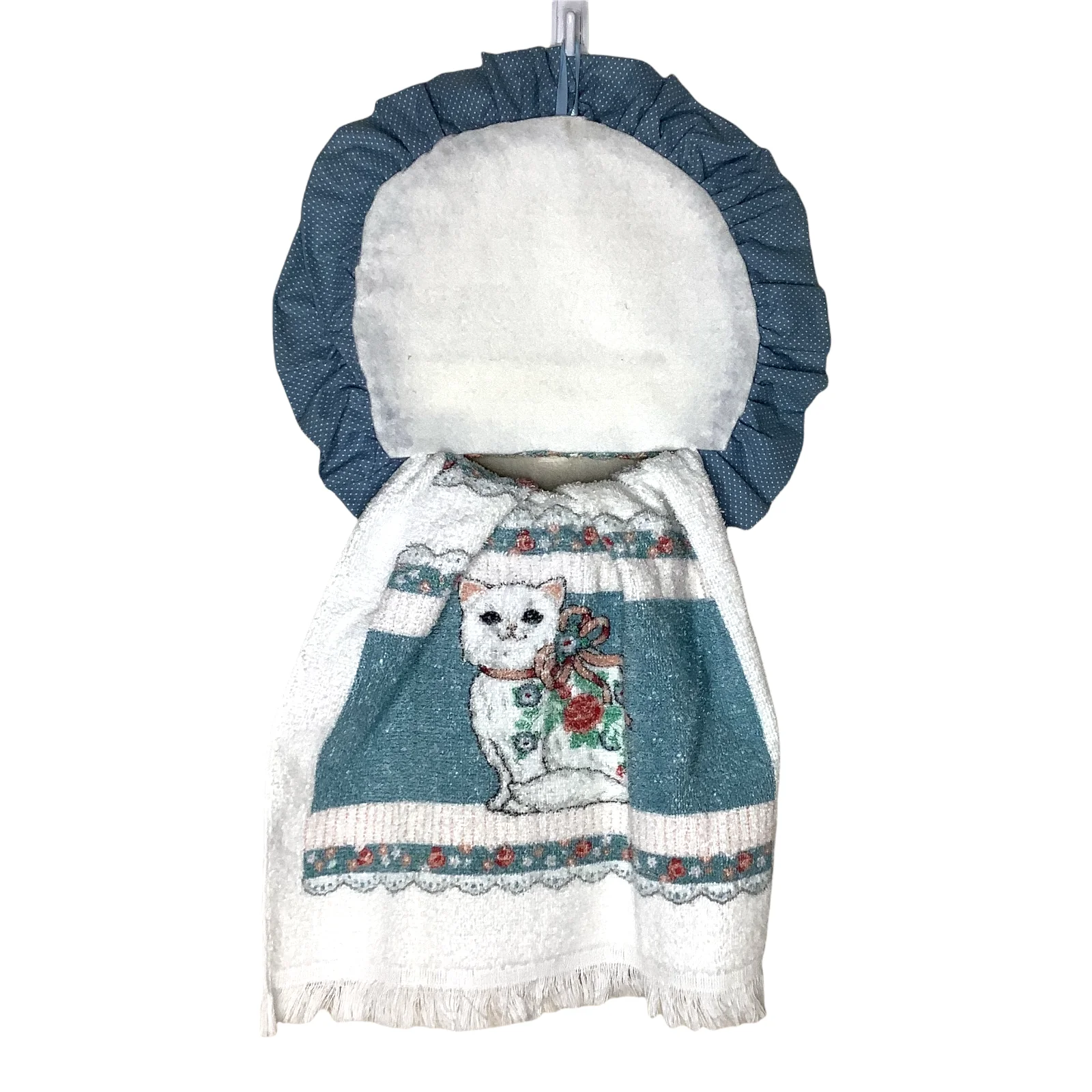 Vintage Towel Holder Handmade with Cannon Cat Towel Dish Hand Bathroom Kitchen by Cannon - Image 2