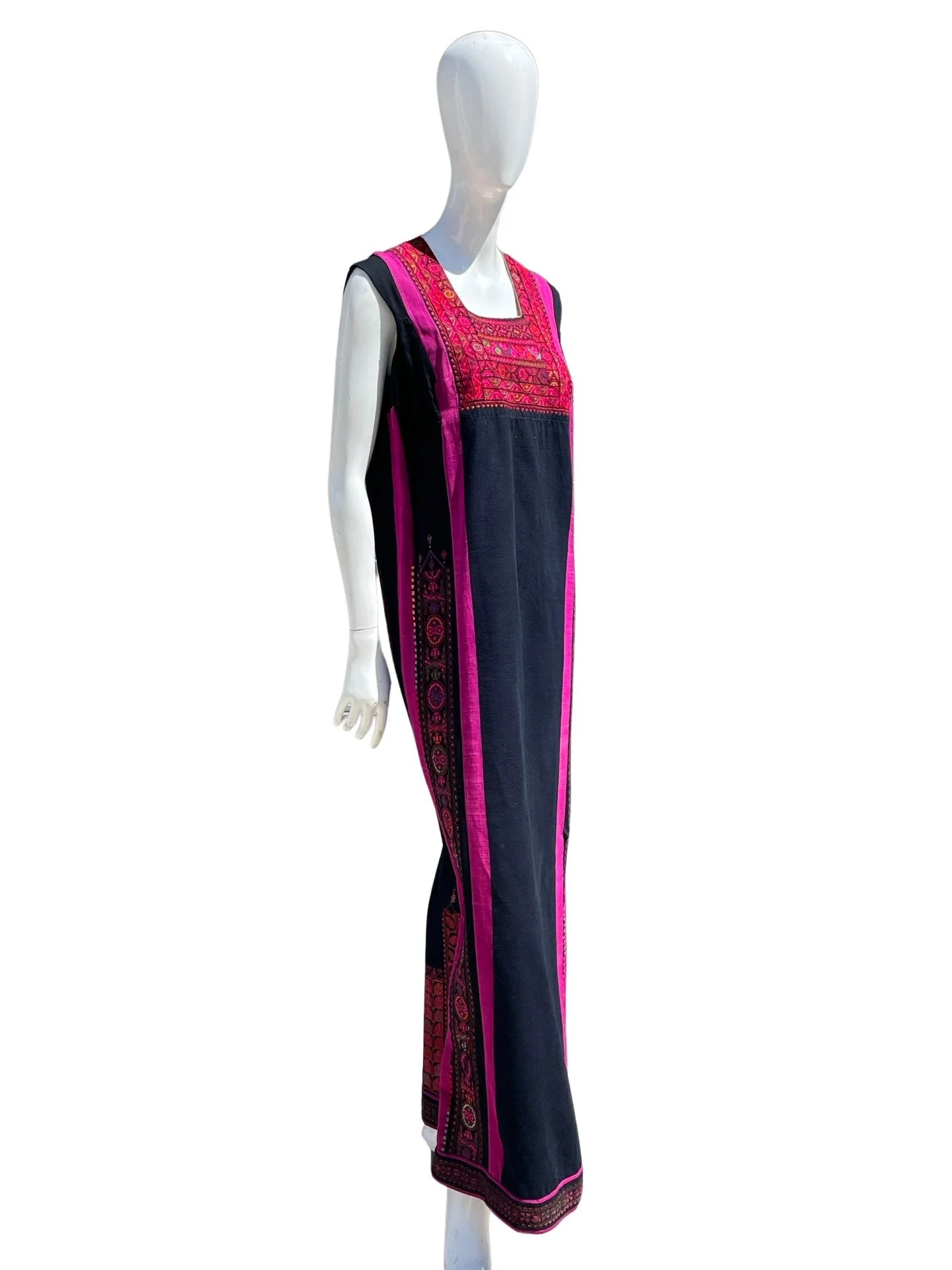 Vintage Traditional Embroidered Dress Sleeveless Maxi Like New Size M Handmade by Thobe - Image 8