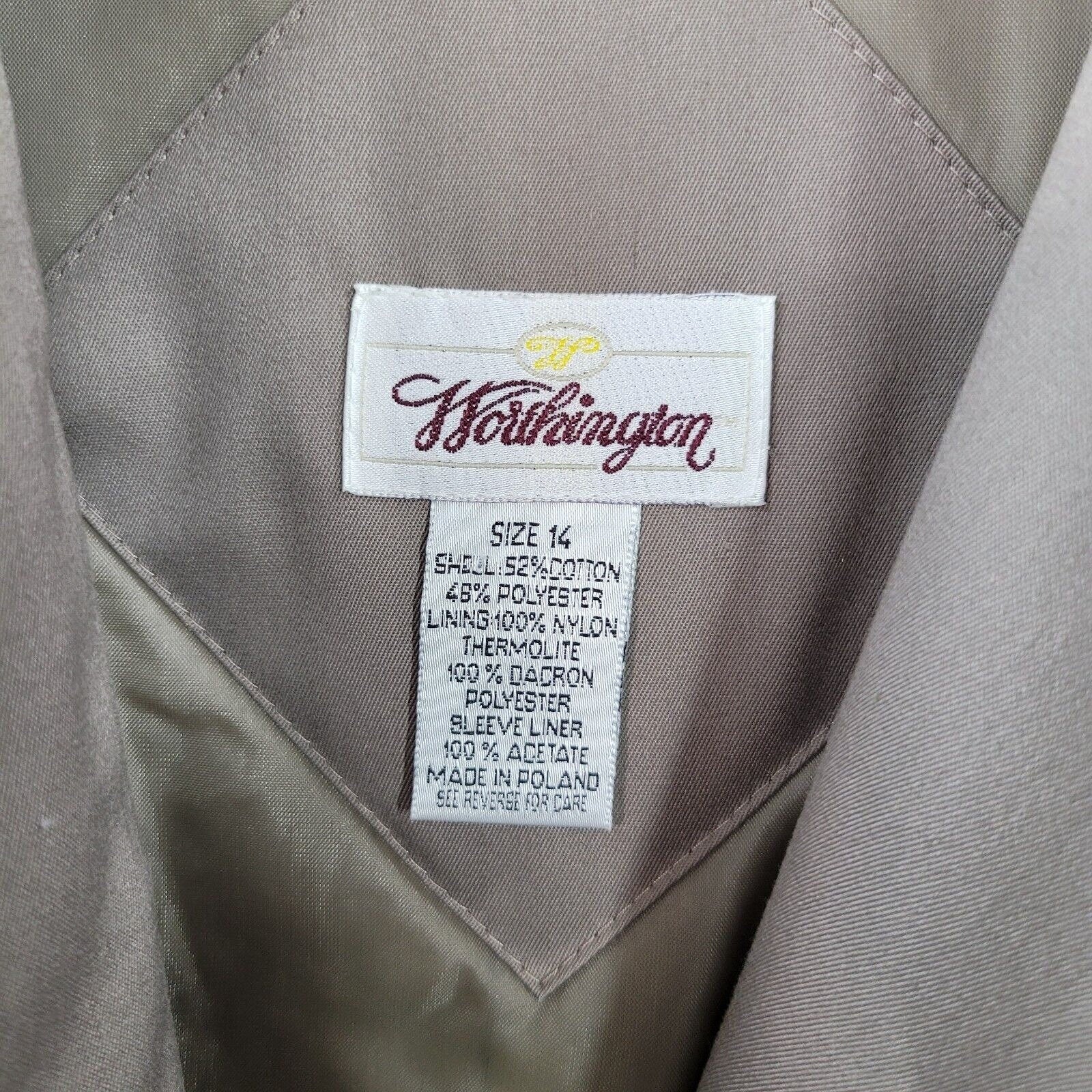Vintage Trench Coat Size 14 Long All Season Career Duster Private Eye Detective - Image 6