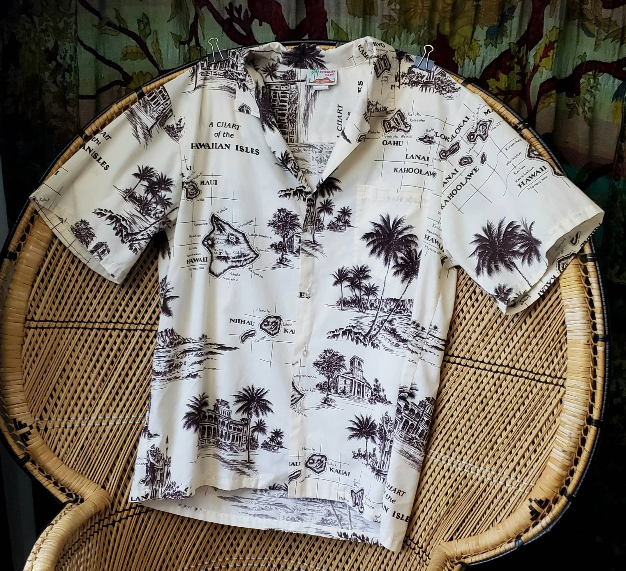 Vintage Tropical Isles Men's Shirt by Evergreen Island Made In Hawaii by Evergreen Island - Image 4