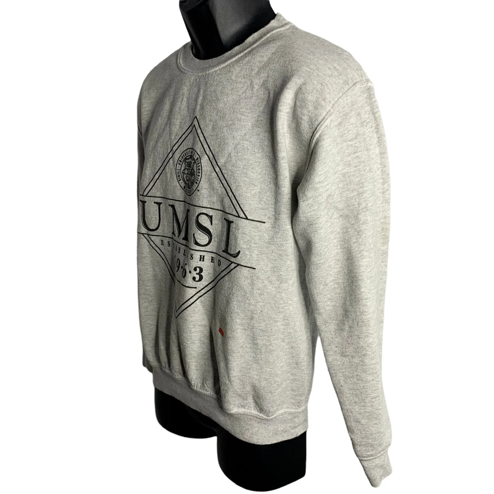 Vintage Umsl University Missouri Sweatshirt S Gray Pullover Crewneck St Louis by MV Sport - Image 5