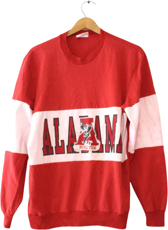 Vintage University of Alabama Crimson Roll Tide Long Sleeve T-Shirt Medium by Nutmeg