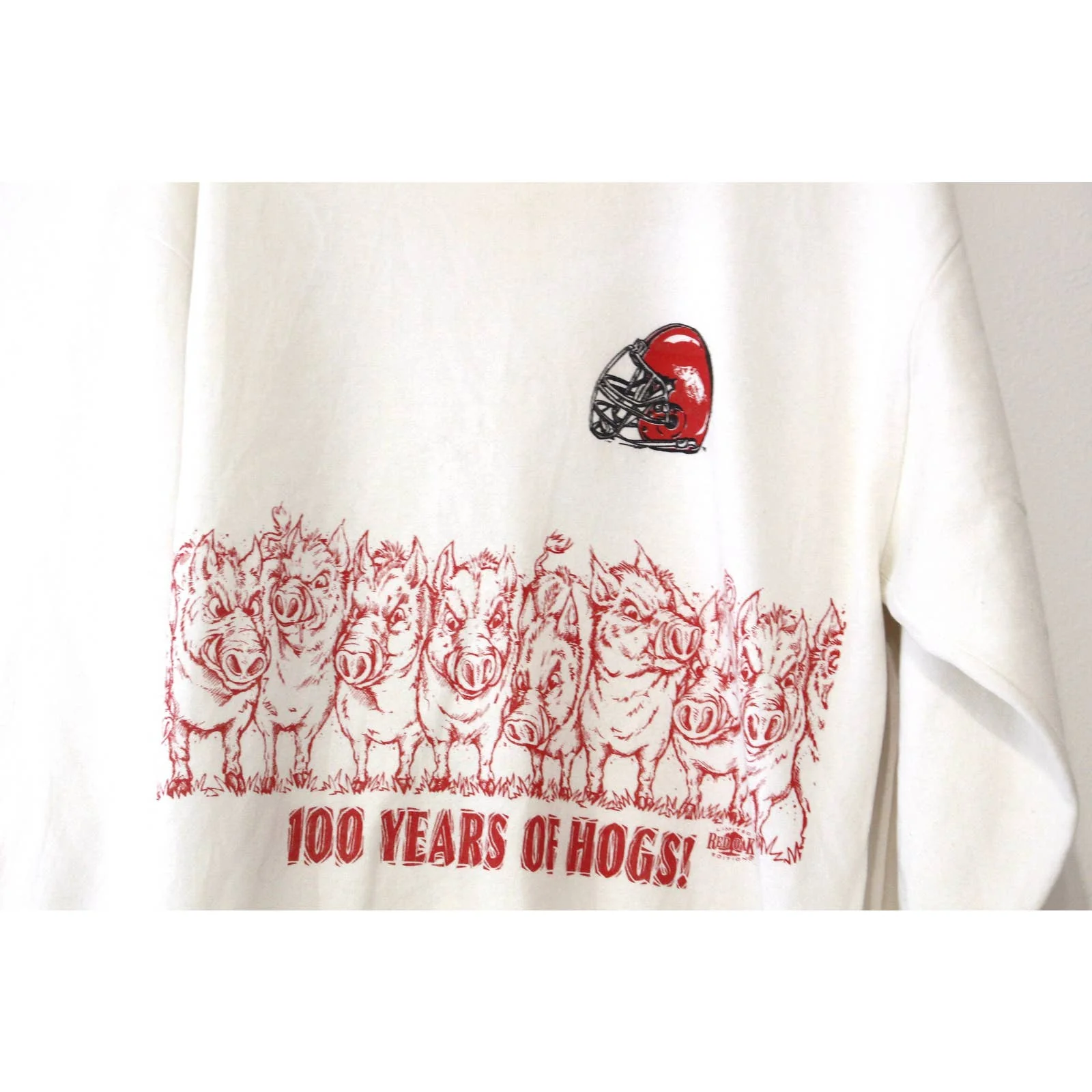 Vintage University of Arkansas Razorbacks Football Sweatshirt Large by Red Oak - Image 3