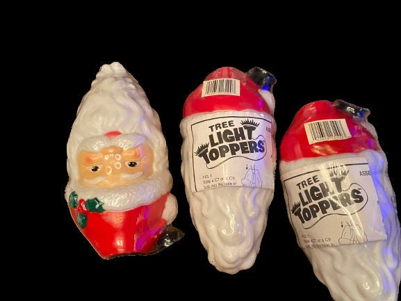 Vintage Unopened Empire Santa Blow Mold Tree Lighter Topper - Image 5
