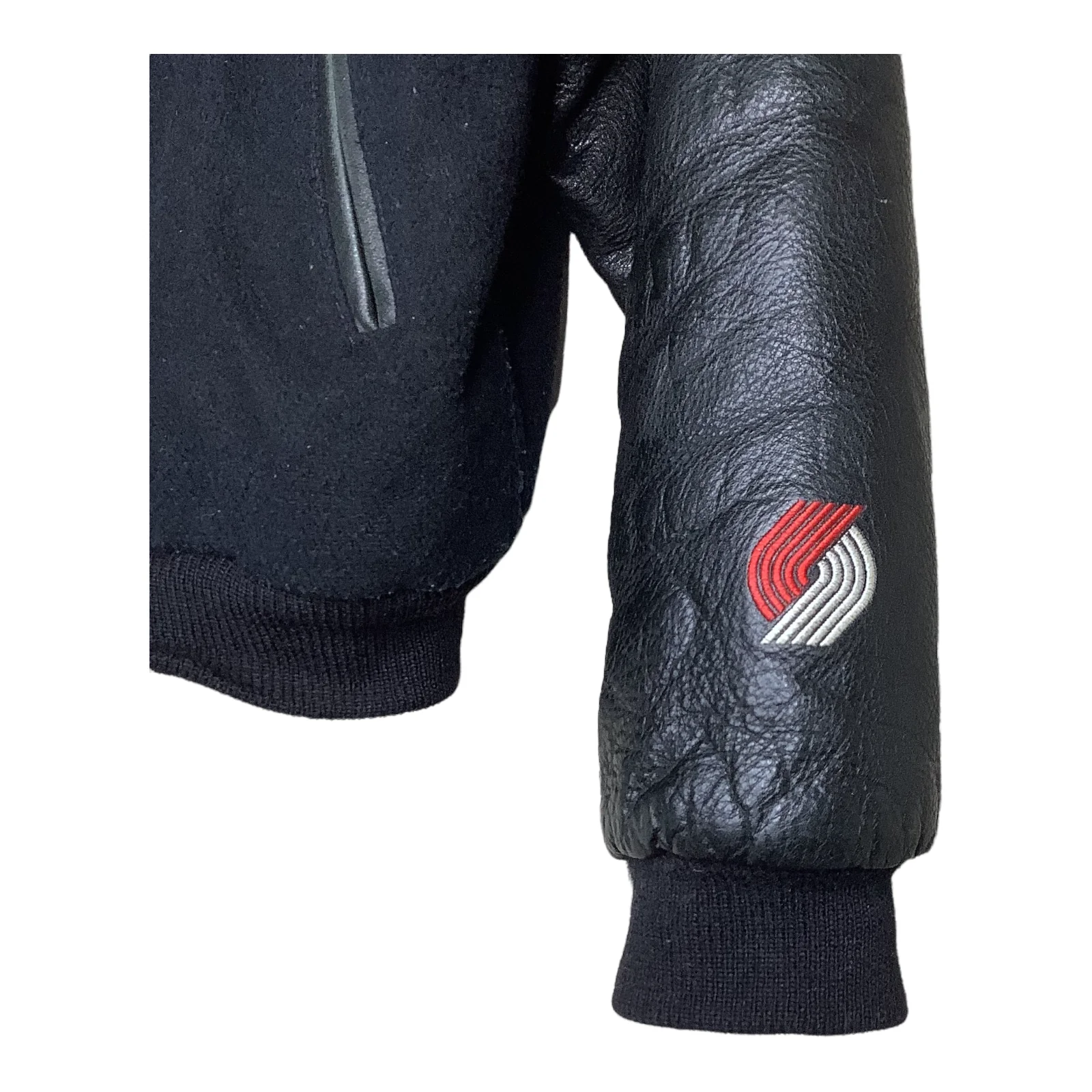 Vintage Varsity Jacket Portland Blazers 80s 90s Wool Leather Xl Usa by Golden Bear - Image 7