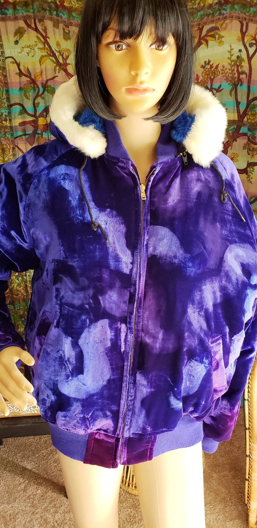 Vintage Velvet Coat and Detachable Hood - Image 7