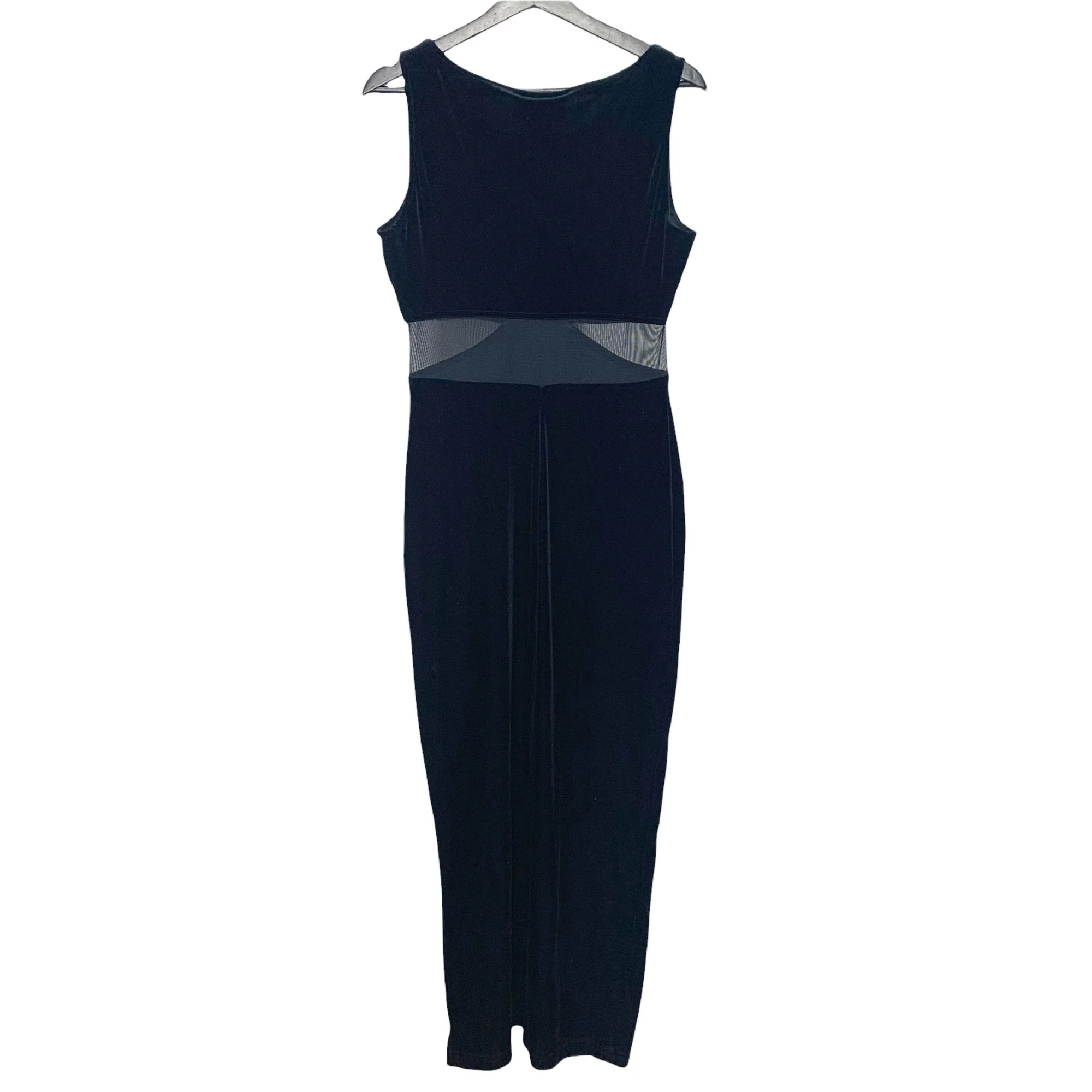 Vintage Velvet Full Length Bodycon Cutout Formal Dress Medium by Molly Malloy - Image 2