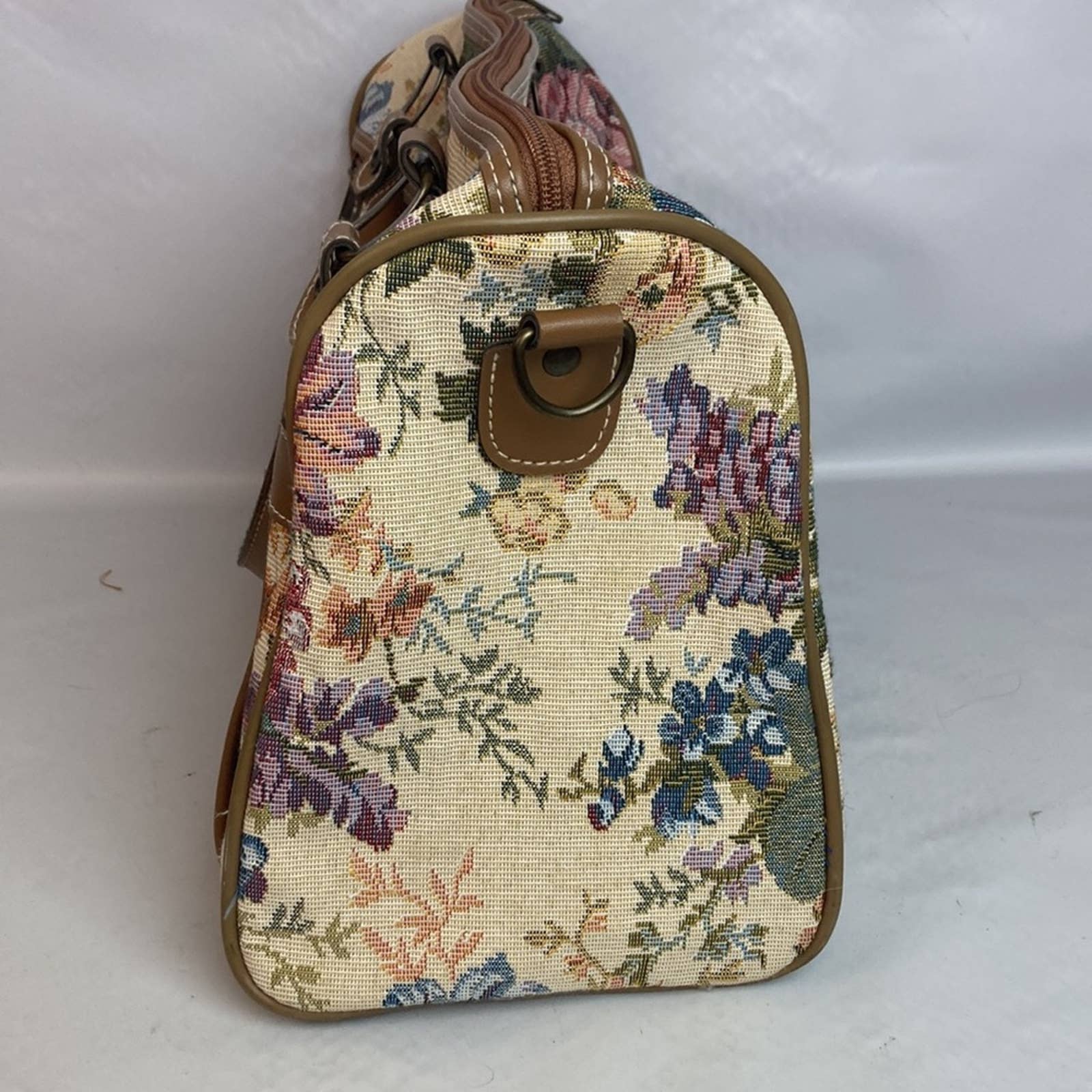 Vintage Verdi Tapestry Floral Carpet Bag by Verdi - Image 4