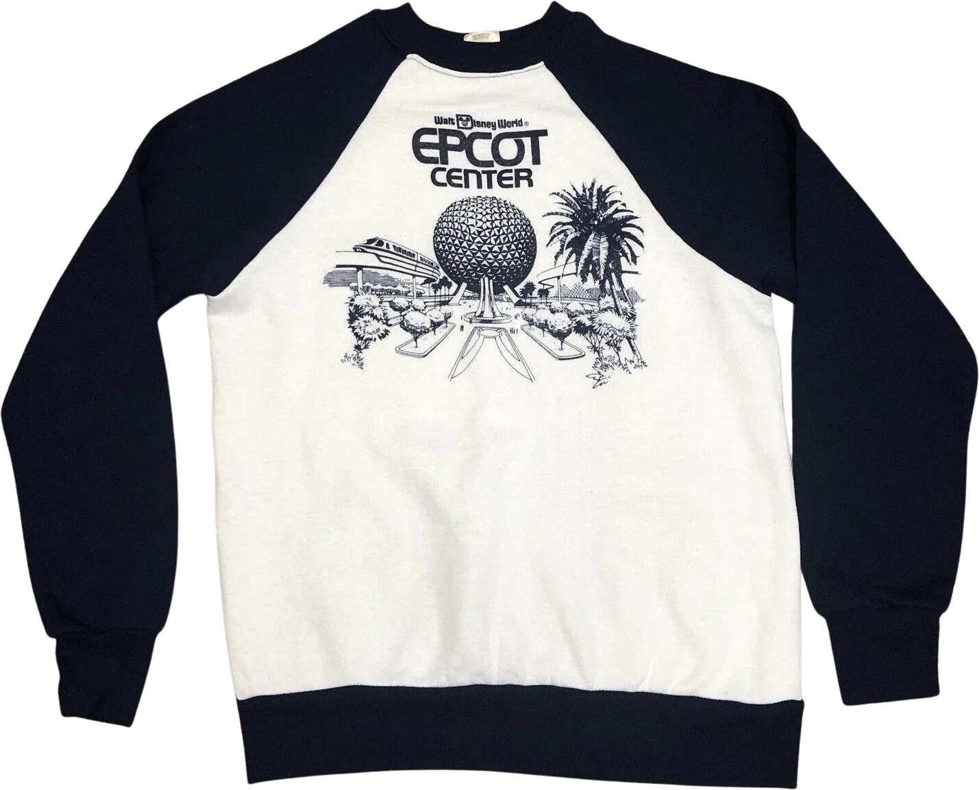 80s Vintage Walt Disney World Epcot Center Shirt Long Sleeve 1982 L Usa Poly Cotton By Disney