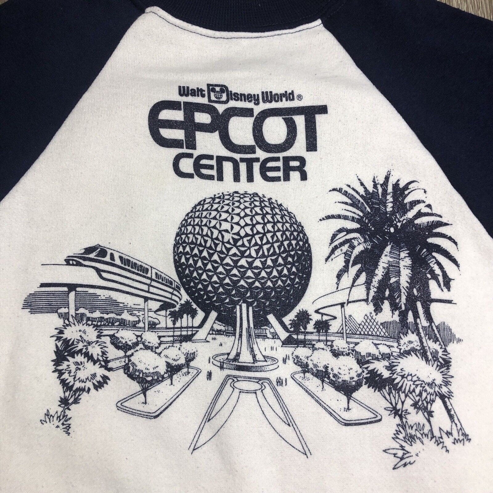80s Vintage Walt Disney World Epcot Center Shirt Long Sleeve 1982 L Usa Poly Cotton By Disney - Image 3