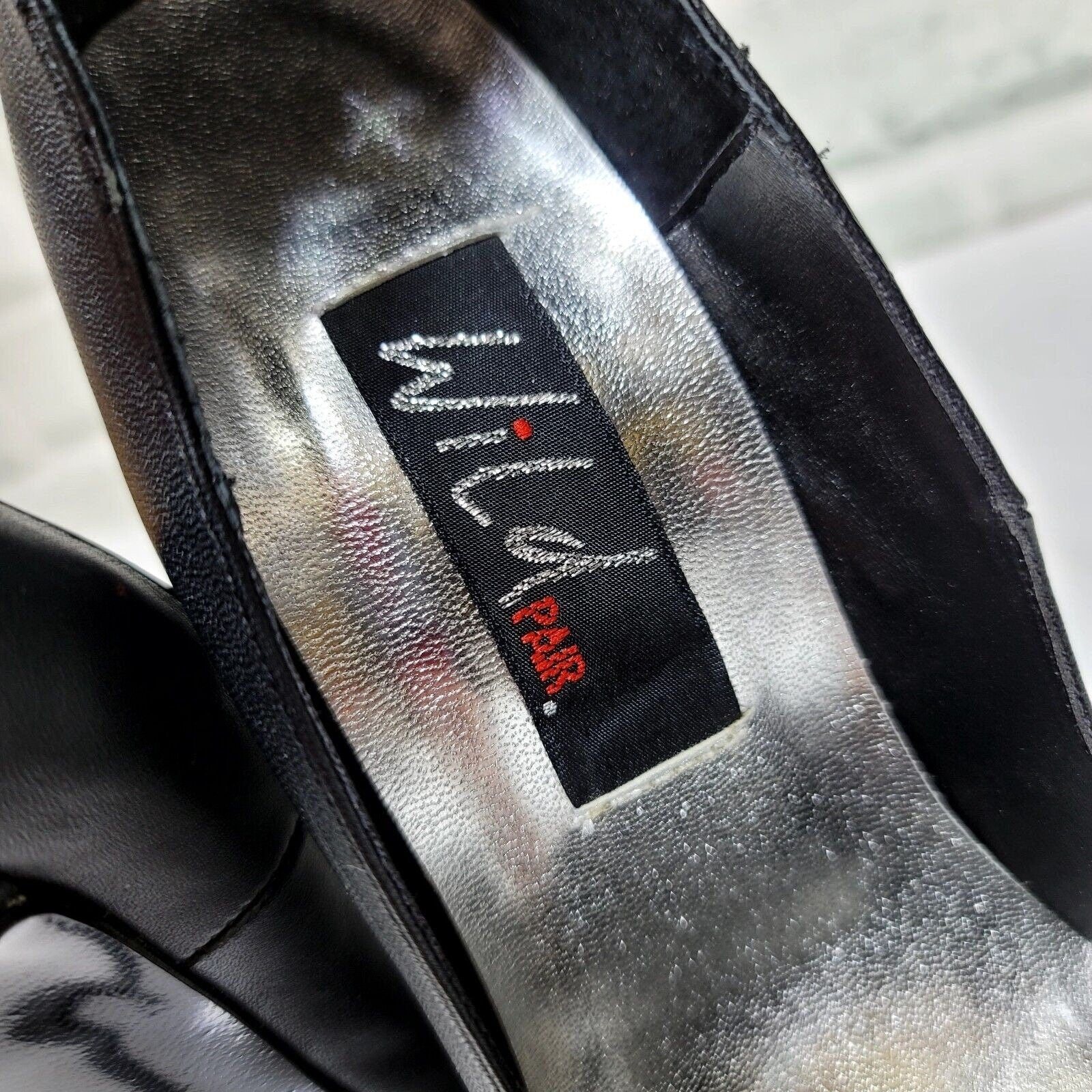 90s Black Ultra High Stiletto Fetish Heels Ankle Strap By  Wild Pair  - Image 6