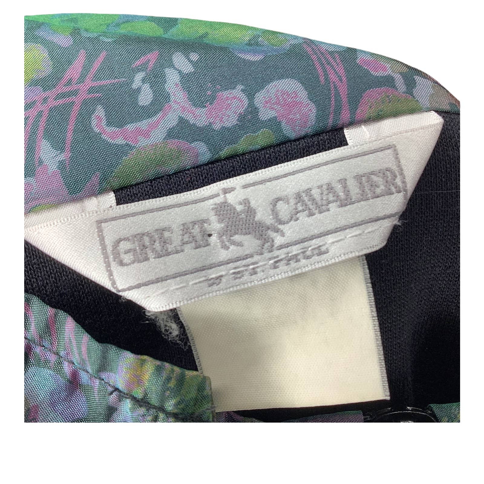 Vintage Windbreaker 80s 90s Xl Abstract Print Floral Stripe Full Zip Up Pockets by Great Cavalier - Image 4