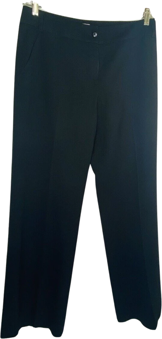 Vintage Women Black Dress Pants Straight Leg Lined Sz 6 by Penta