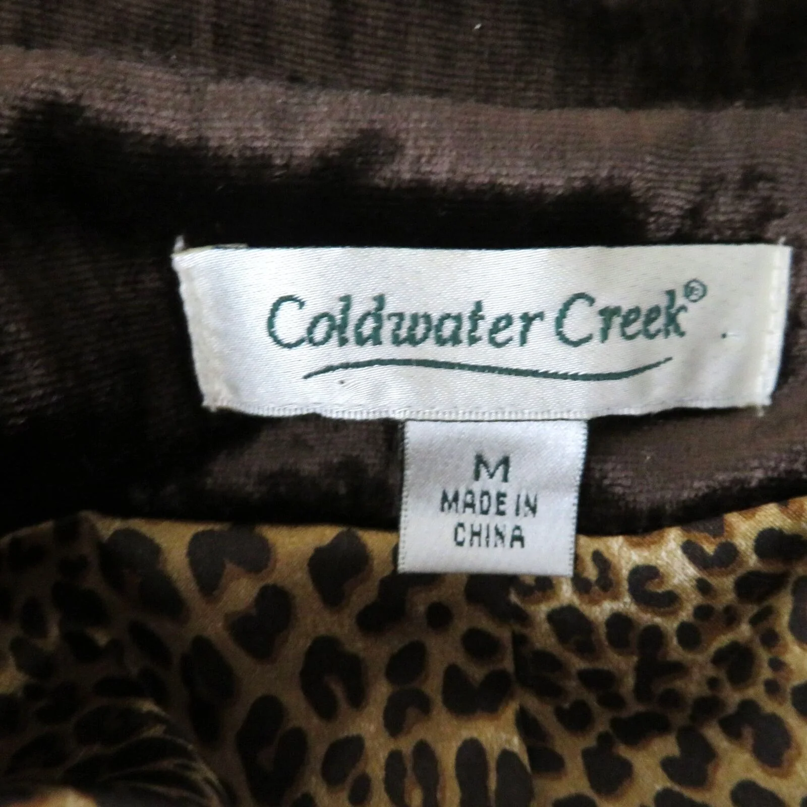 Vintage Womens Brown Crushed Velvet Jacket M Notched Collar Lined Pockets by Coldwater Creek - Image 9
