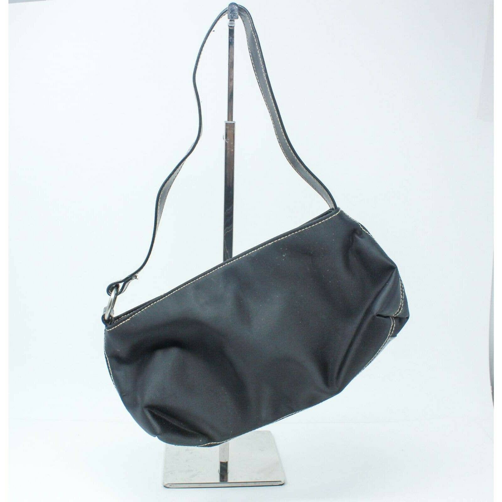 Vintage Womens Shoulder Bag Black Top Handle Zipper by Steve Madden - Image 7
