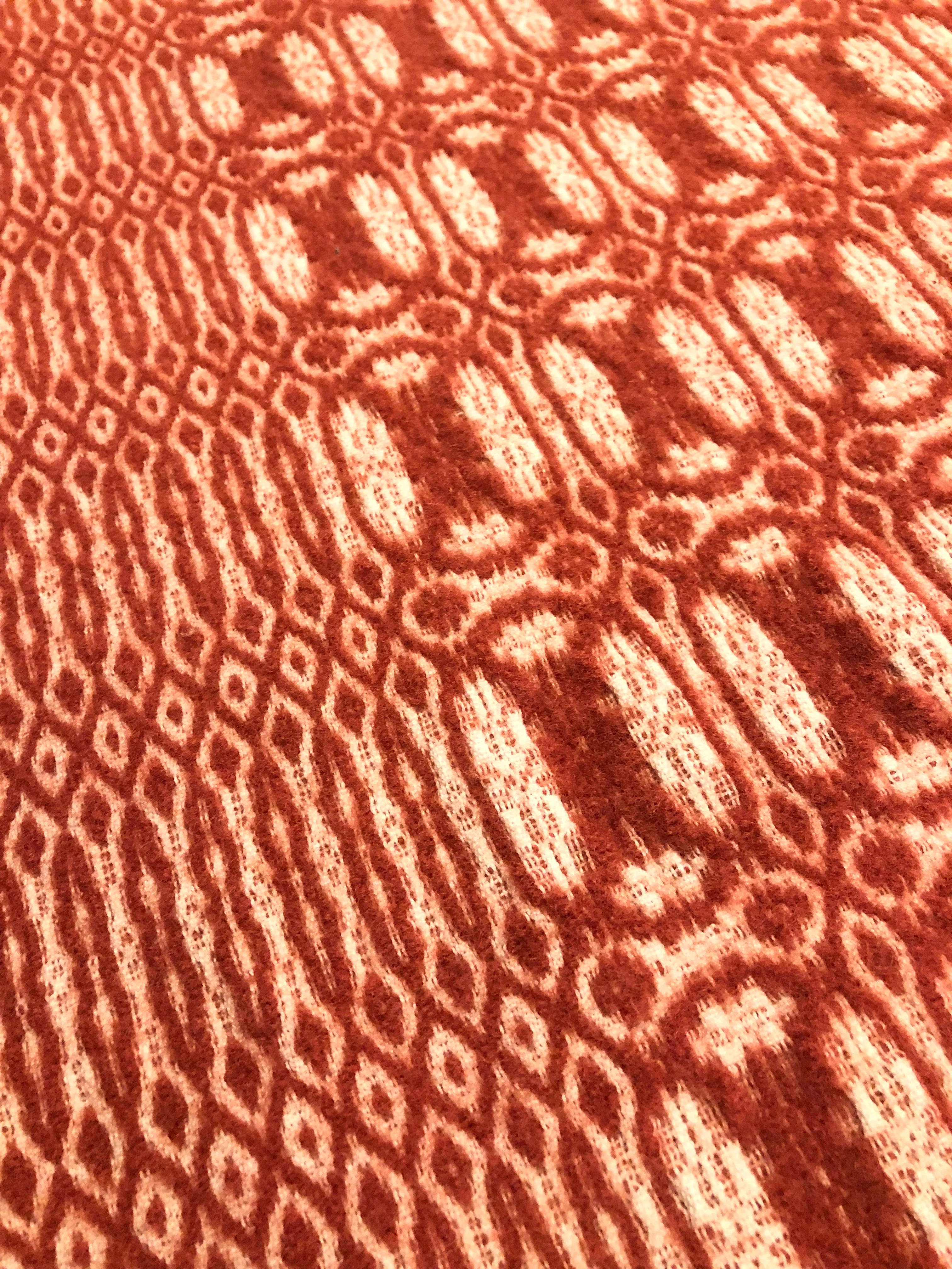 Vintage Wool Handwoven Blanket 54x101 Gorgeous!!! - Image 3