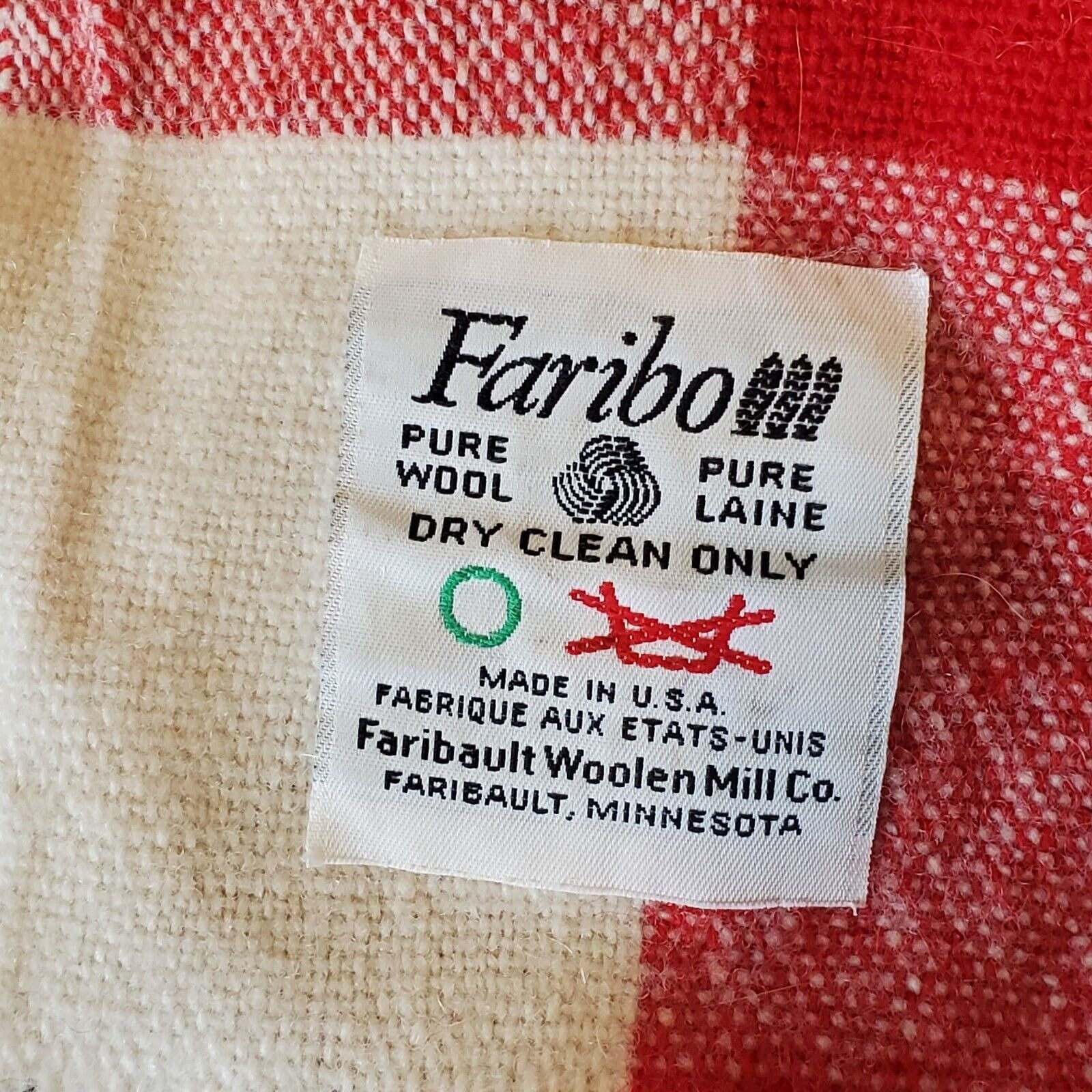 Vintage Wool Tartan Plaid Stadium Blanket Lap Throw Car 47” X 50” Fringe by Faribo - Image 8