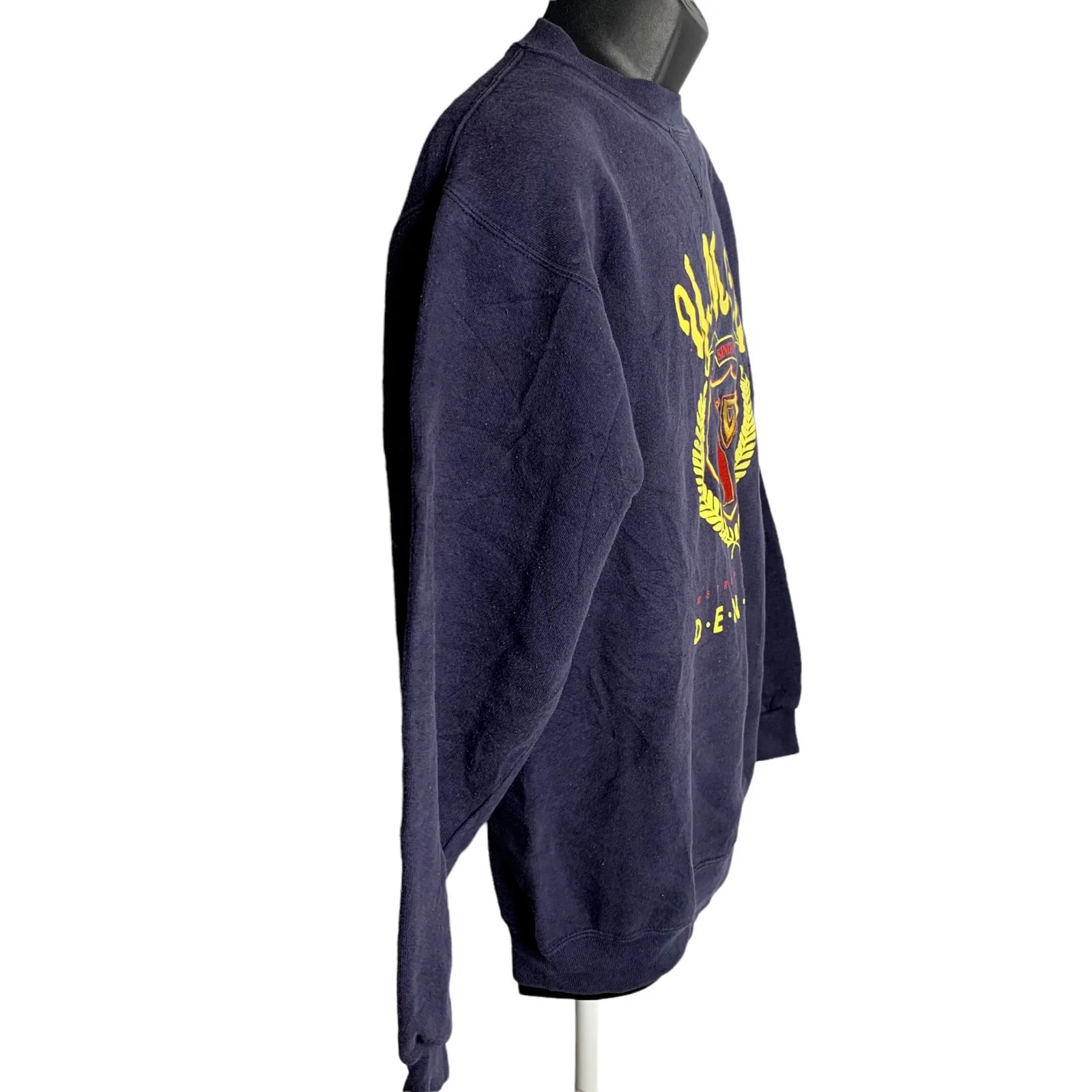 Vintage Ymca Denver Crewneck Sweatshirt M Blue Fleece Pullover Heavy Cotton by Soffe - Image 5