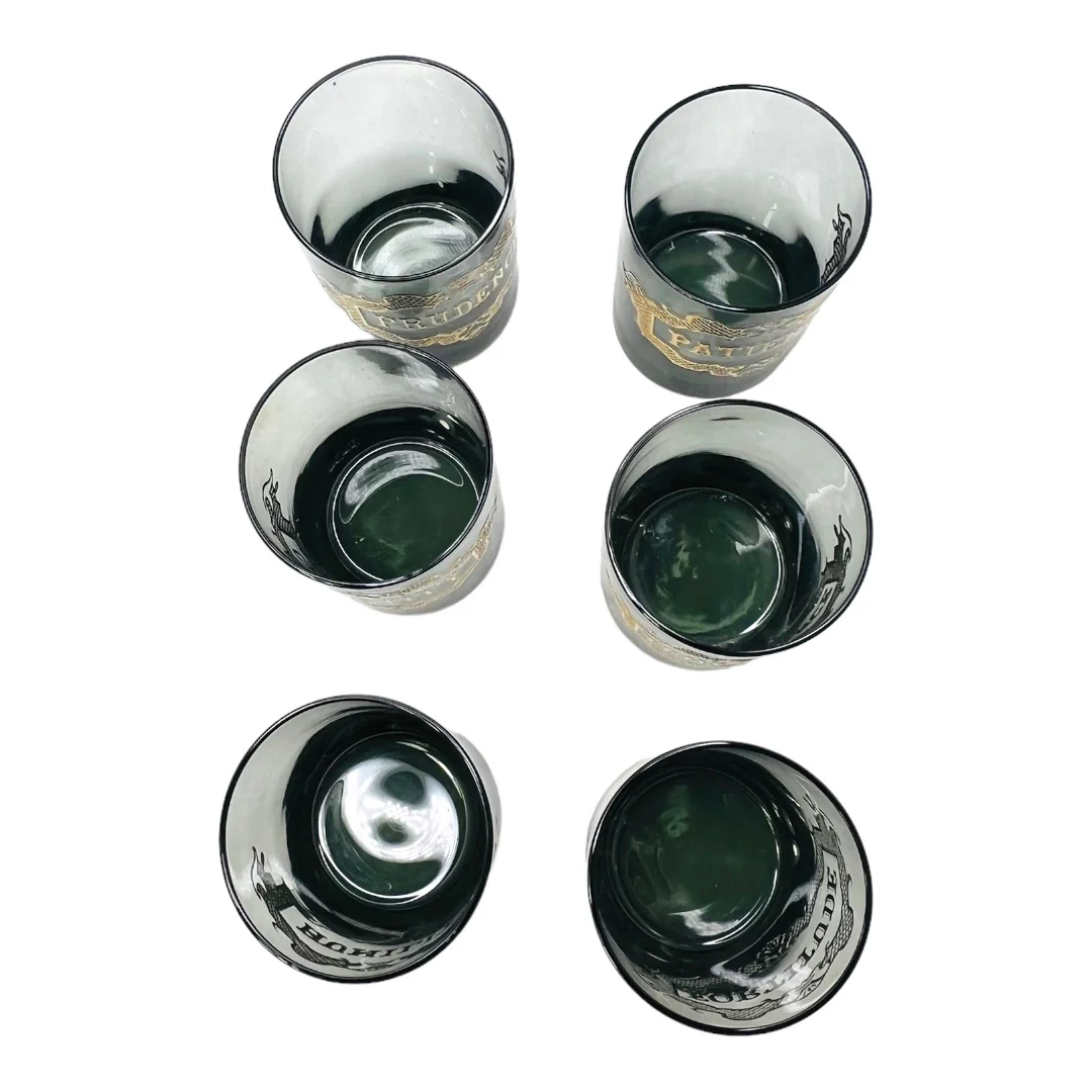 Virtues Low Ball Bar Glasses Set of 6 by Neiman Marcus - Image 5