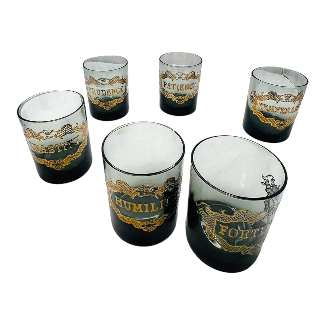 Virtues Low Ball Bar Glasses Set of 6 by Neiman Marcus - Image 7