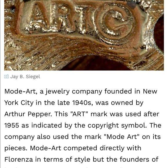 Vntg Signed Art Clip On Earrings by Arthur Pepper by Arthur Pepper Art C - Image 6