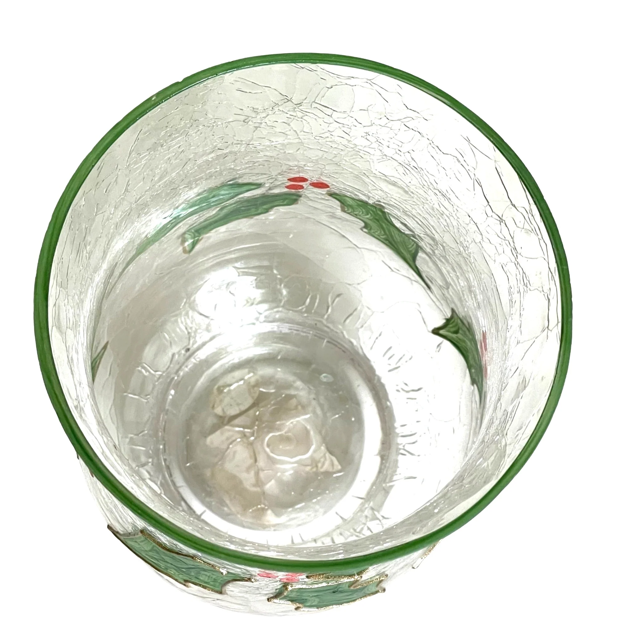 Votive Candle Holder Hand Painted Crackle Glass By Creations - Image 6