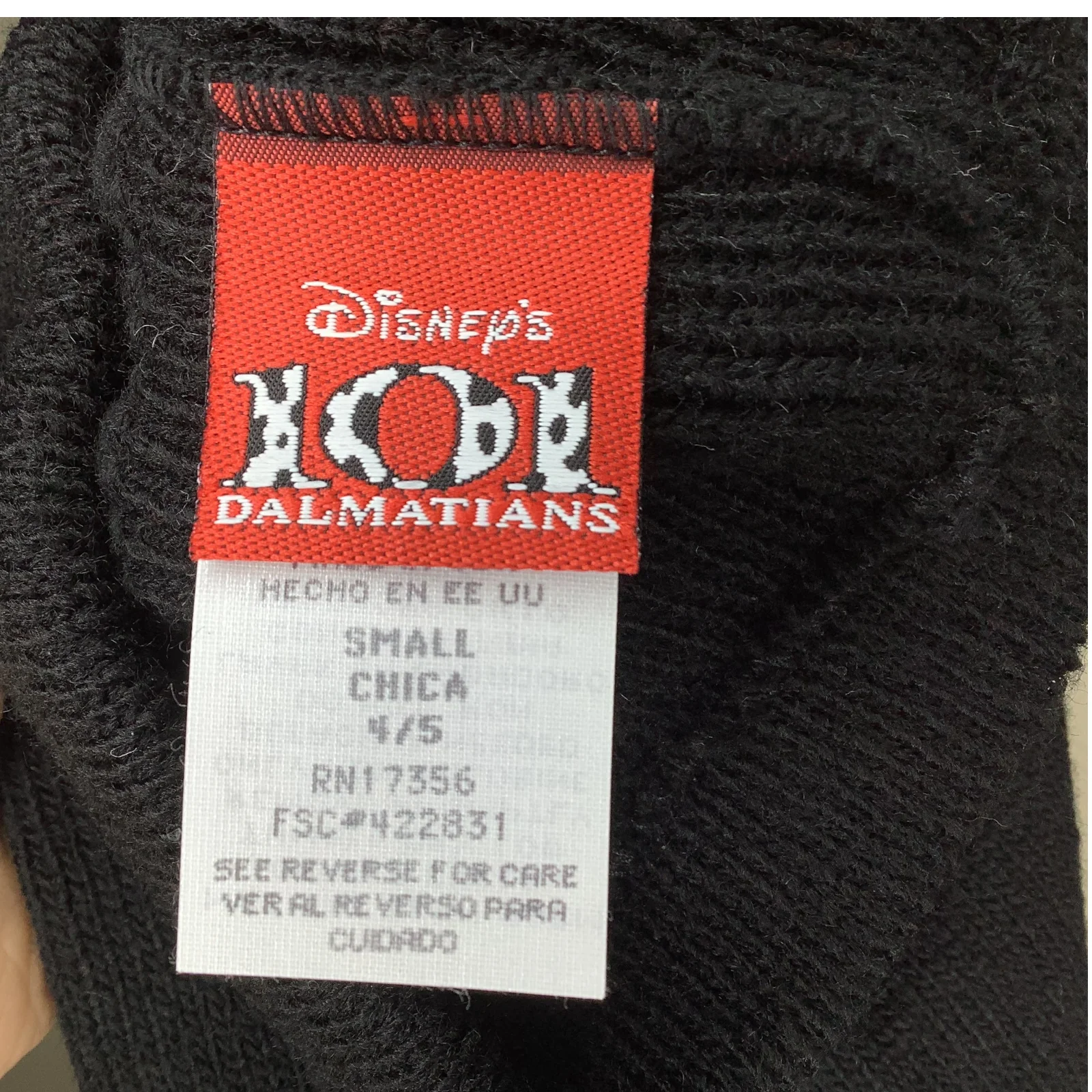Vtg 101 Dalmatians Skirt Girls S 4/5 Lightweight Knit 90s Disney Deadstock Usa by Disney - Image 5