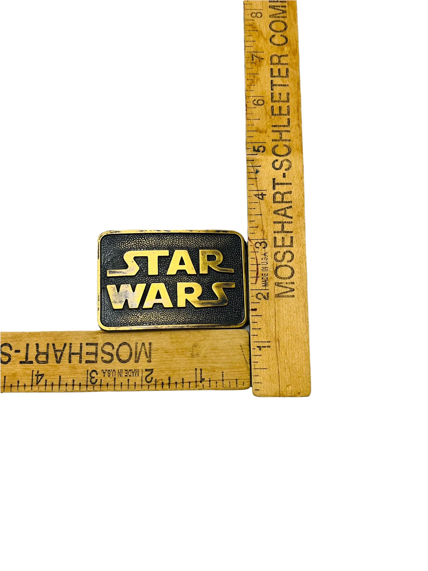 Vtg. 1977 Original Star War Logo Script Solid Brass Belt Buckle by 20TH Century Fox Film Corporation - Image 4